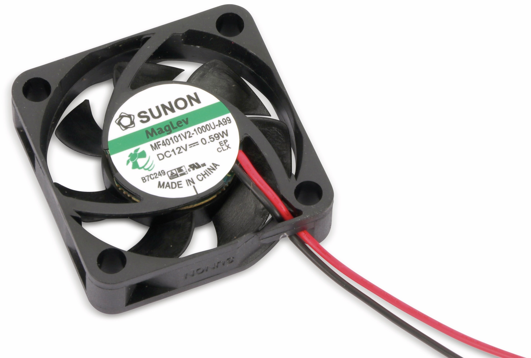 SUNON Axiallüfter MF40101V21000UA99, 40x40x10, 12V-, 0,48W SUNON Axiallüfter MF40101V21000UA99, 40x40x10, 12V-, 0,48W