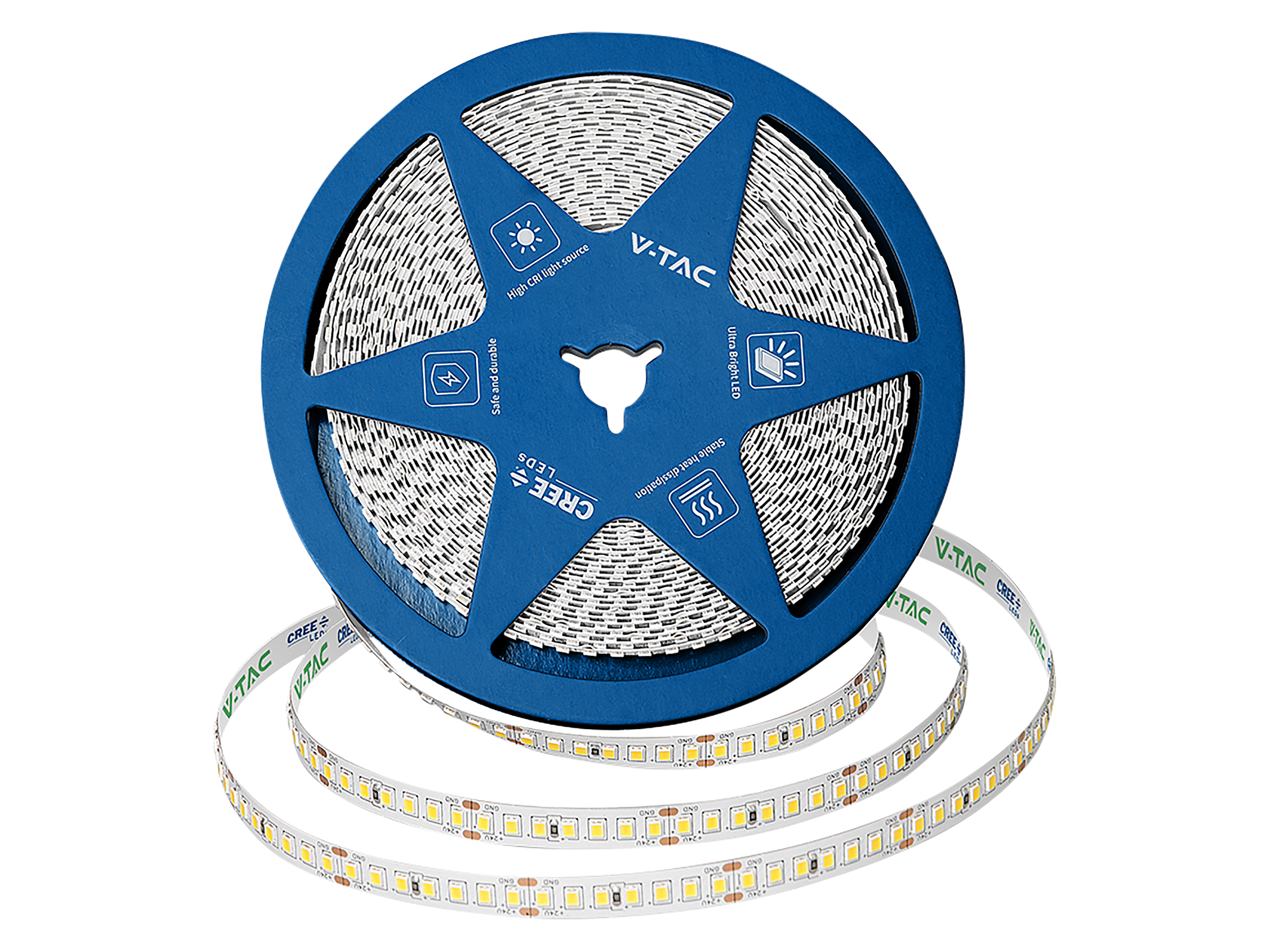 V-TAC LED-Stripe VT-2125976, 120W, EEK: E, 13800lm, 4000K, 120°, 24V, 10m V-TAC LED-Stripe VT-2125976, 120W, EEK: E, 13800lm, 4000K, 120°, 24V, 10m