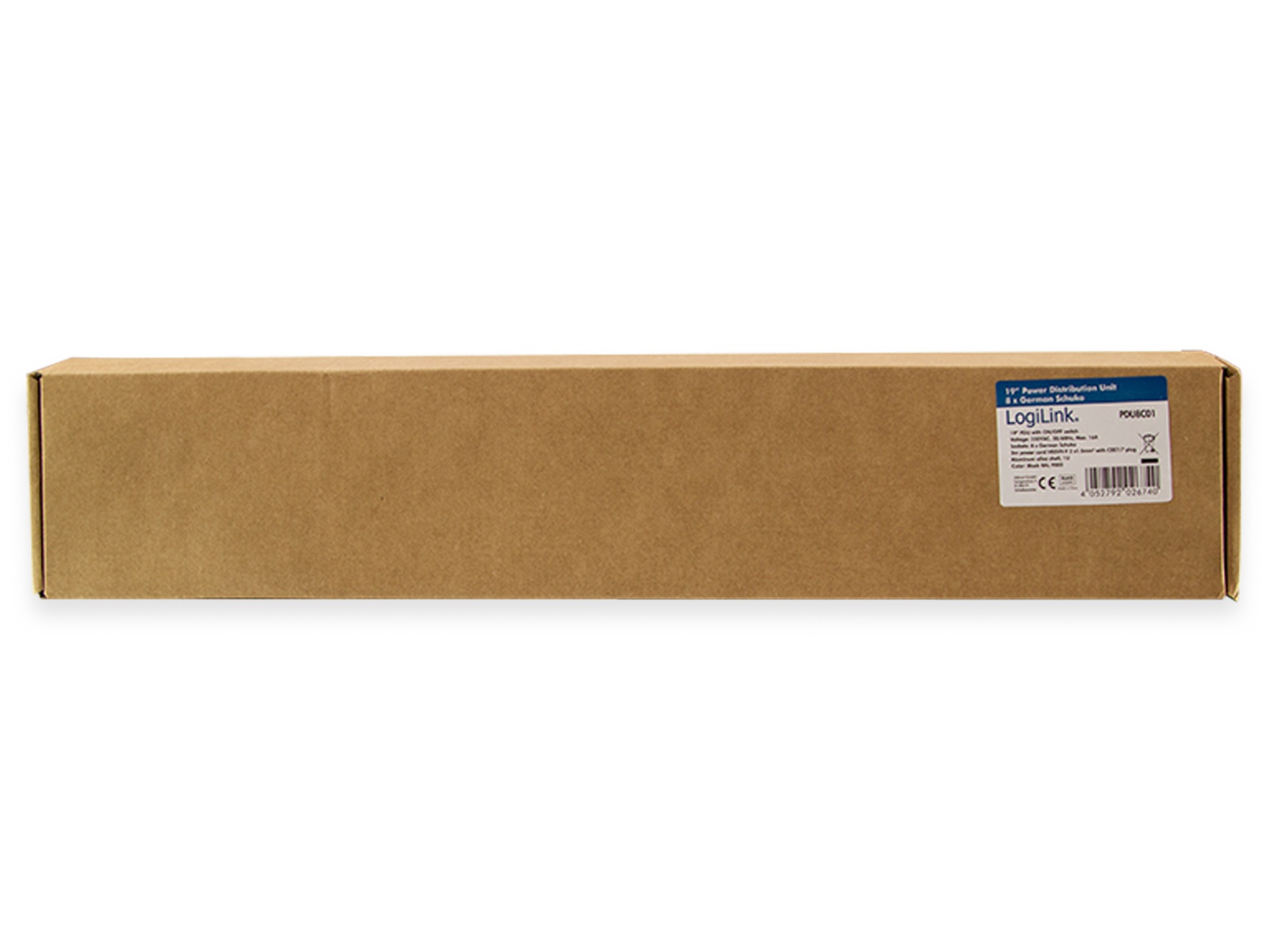 LOGILINK Steckdosenleiste 19", 8-fach, Schutzkontaktstecker, Schalter, schwarz LOGILINK Steckdosenleiste 19", 8-fach, Schutzkontaktstecker, Schalter, schwarz