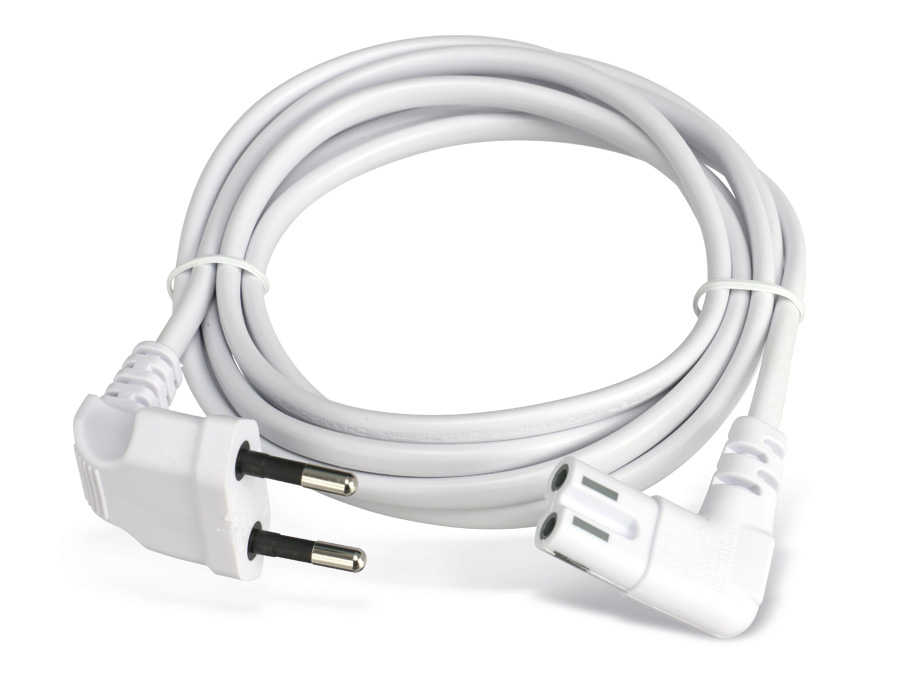 GOOBAY Euro-Netzkabel, weiß, 2 m GOOBAY Euro-Netzkabel, weiß, 2 m