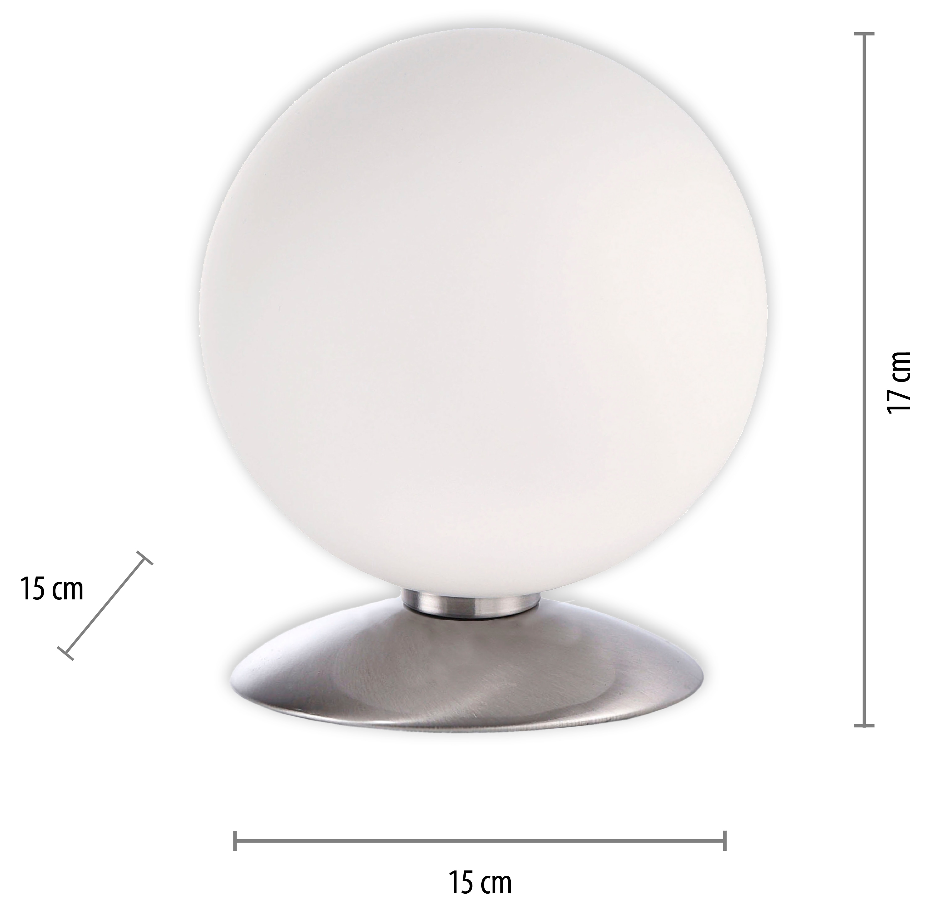 PAUL NEUHAUS LED-Tischleuchte 4013-55 stahl, G9, 3 W, 235 lm, 3000 K