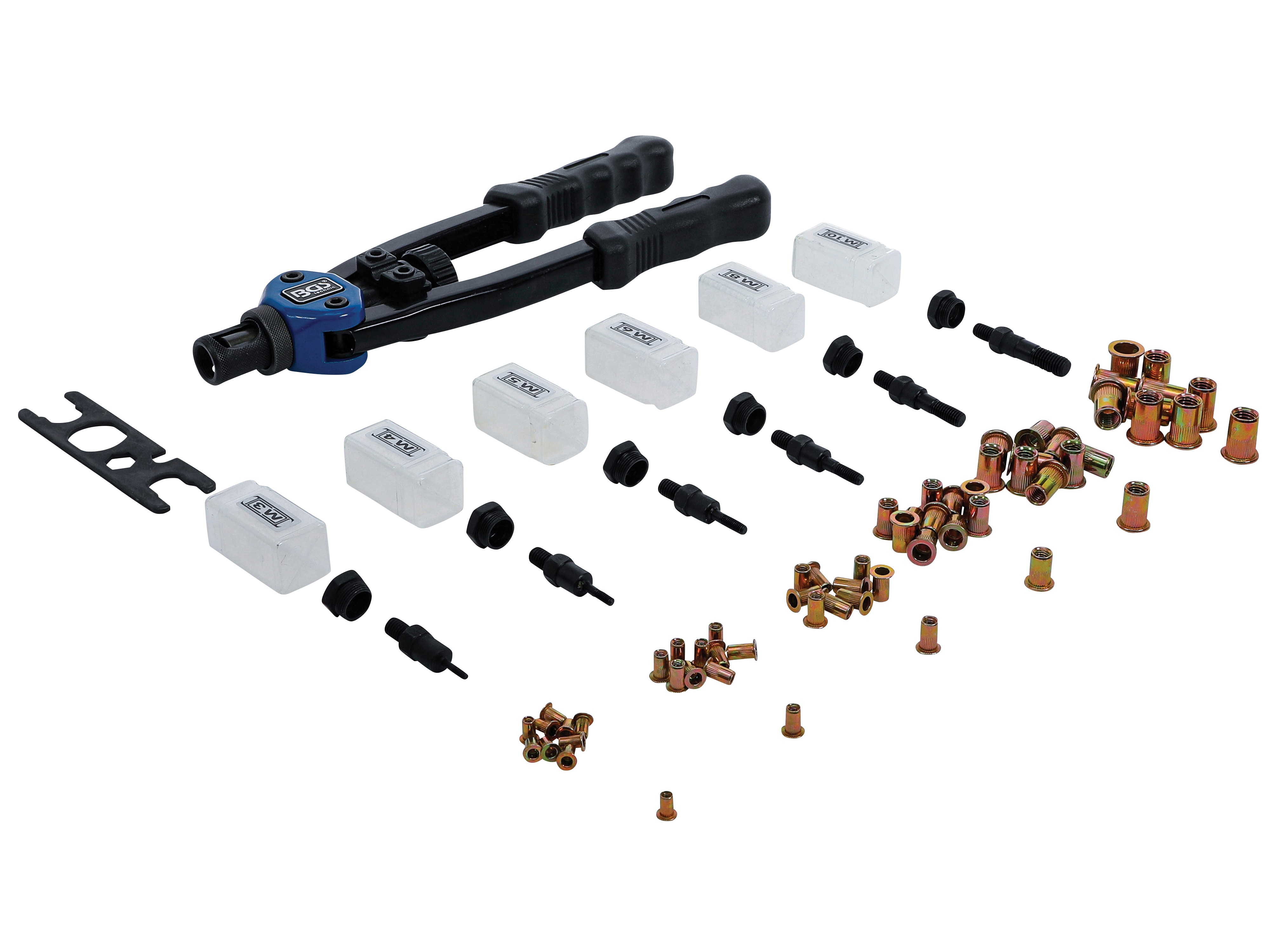BGS TECHNIC Nietmutternzangen-Set, M3 - M10, 68-teilig BGS TECHNIC Nietmutternzangen-Set, M3 - M10, 68-teilig