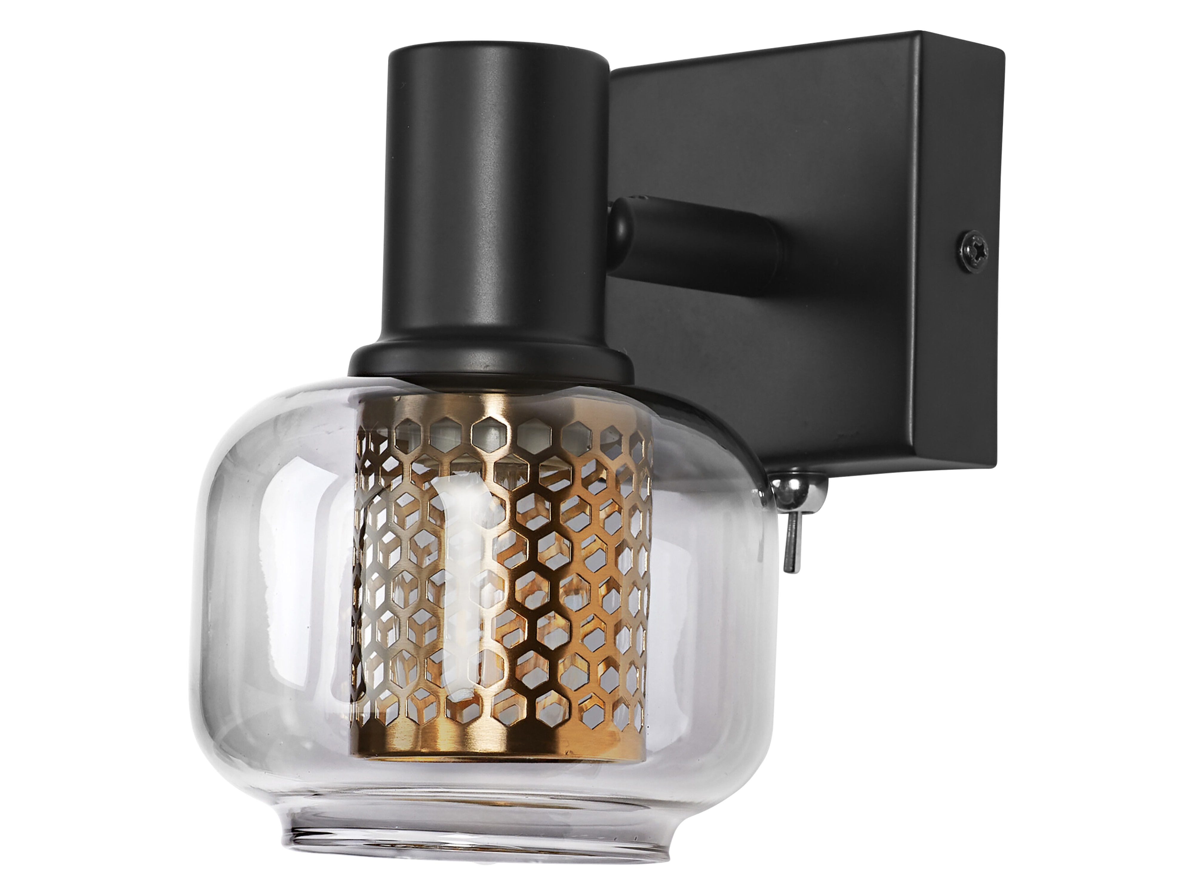 OSRAM Deckenanbau-Leuchte, E14, 2,8 W, 2700 K, 250 lm, IP20, goldenes Wabengitter, dimmbar