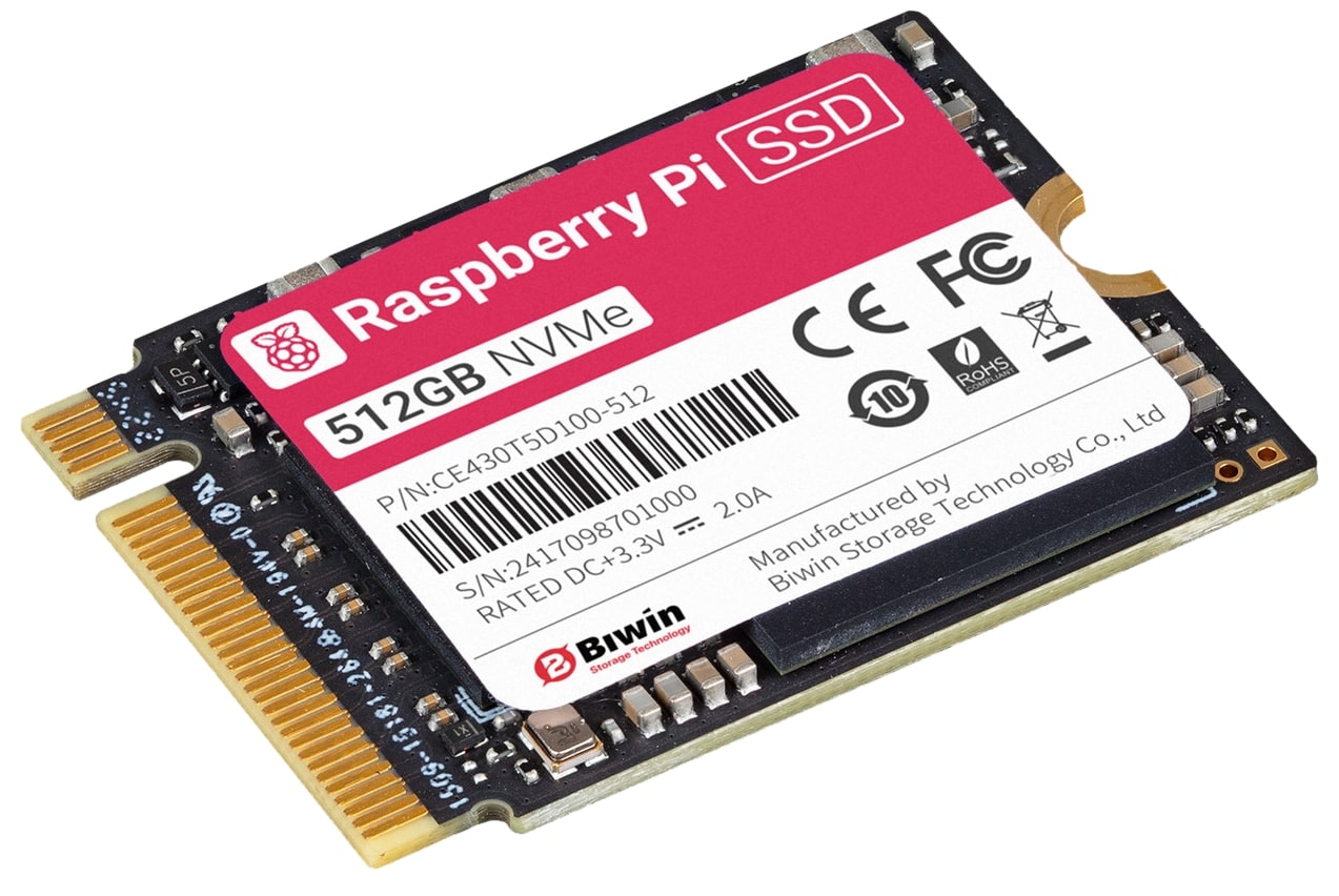 RASPBERRY PI, Raspberry Pi - M.2 NVMe SSD, 512 GB, SC1440 RASPBERRY PI, Raspberry Pi - M.2 NVMe SSD, 512 GB, SC1440
