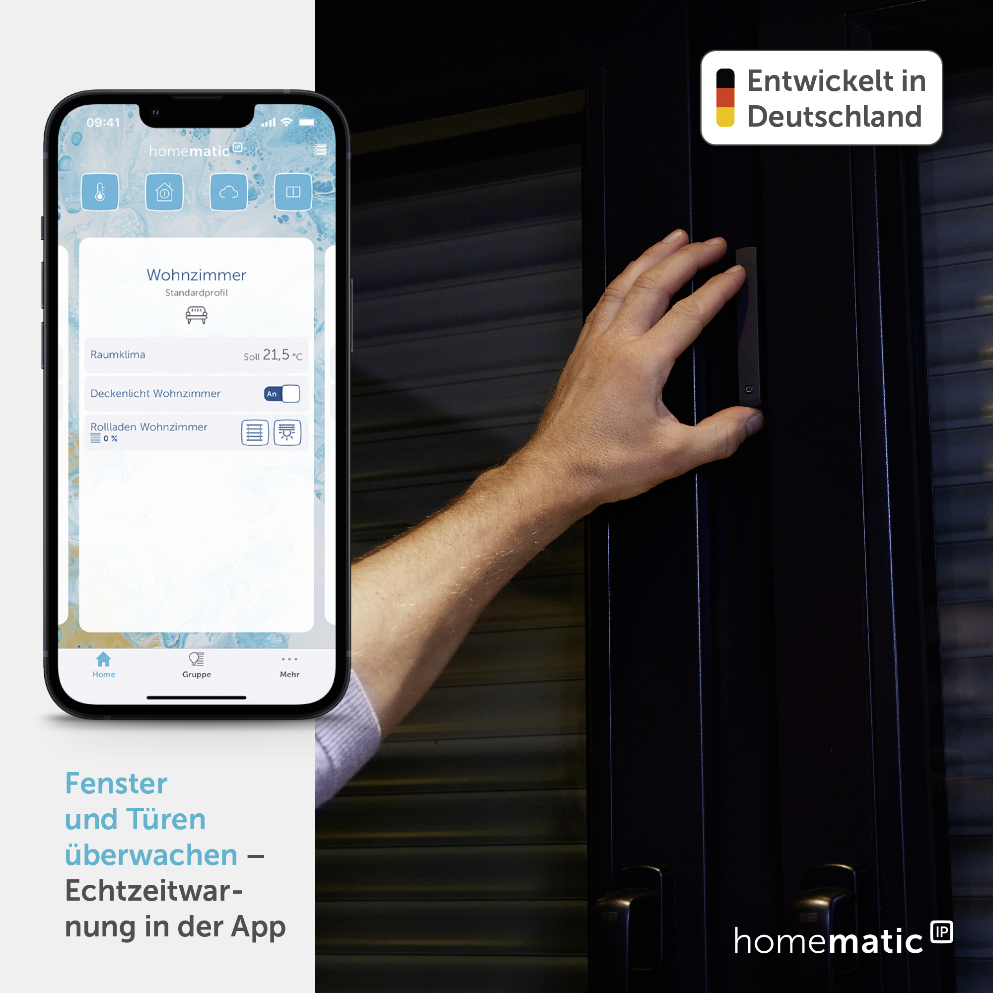 HOMEMATIC IP 160027A0, Fenster- und Türkontakt, optisch, anthrazit