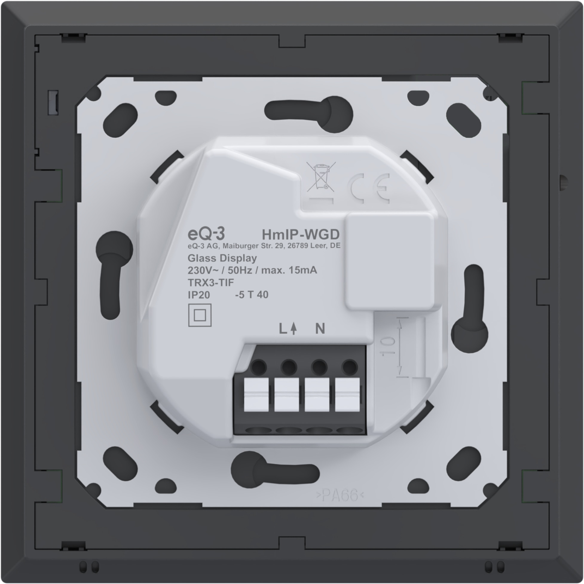 HOMEMATIC IP 161918A0, Glasdisplay