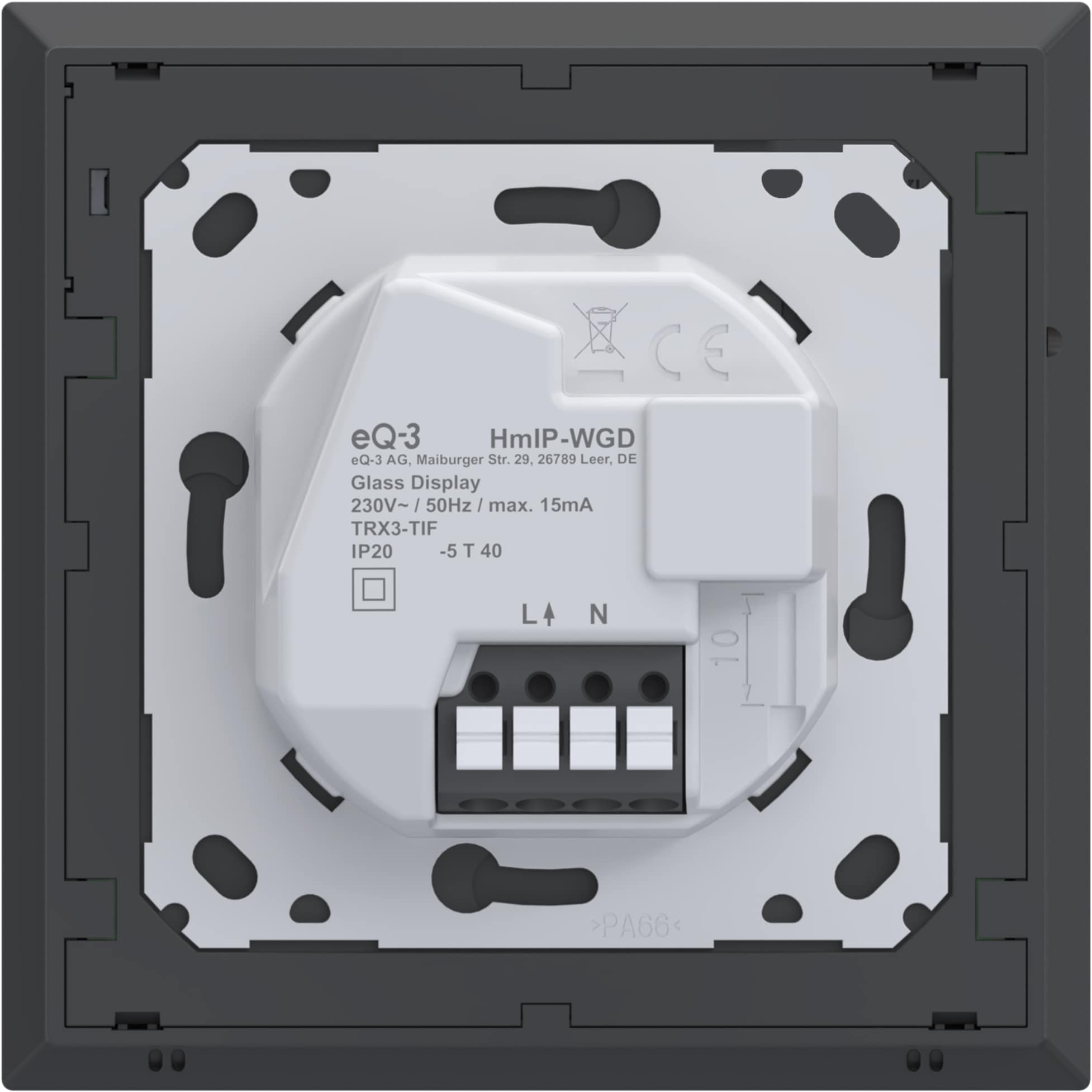 HOMEMATIC IP 161918A0, Glasdisplay HOMEMATIC IP 161918A0, Glasdisplay