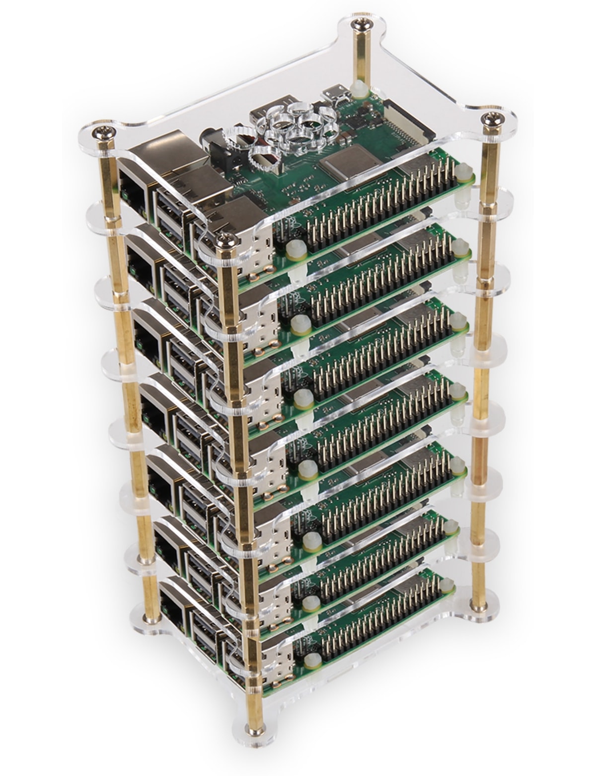 JOY-IT Tower Gehäuse für 7 RPi 3B/3B+