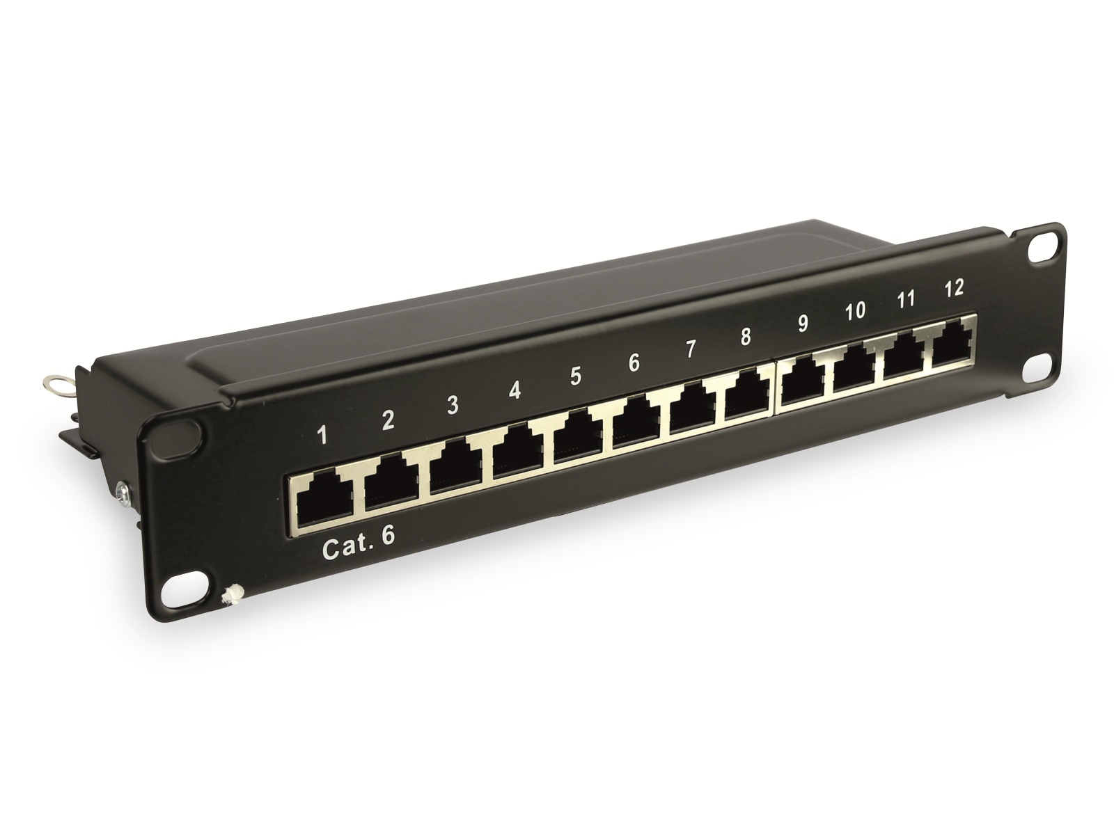 RED4POWER CAT.6 Patchpanel R4-N105S, 12-fach, 10", schwarz
