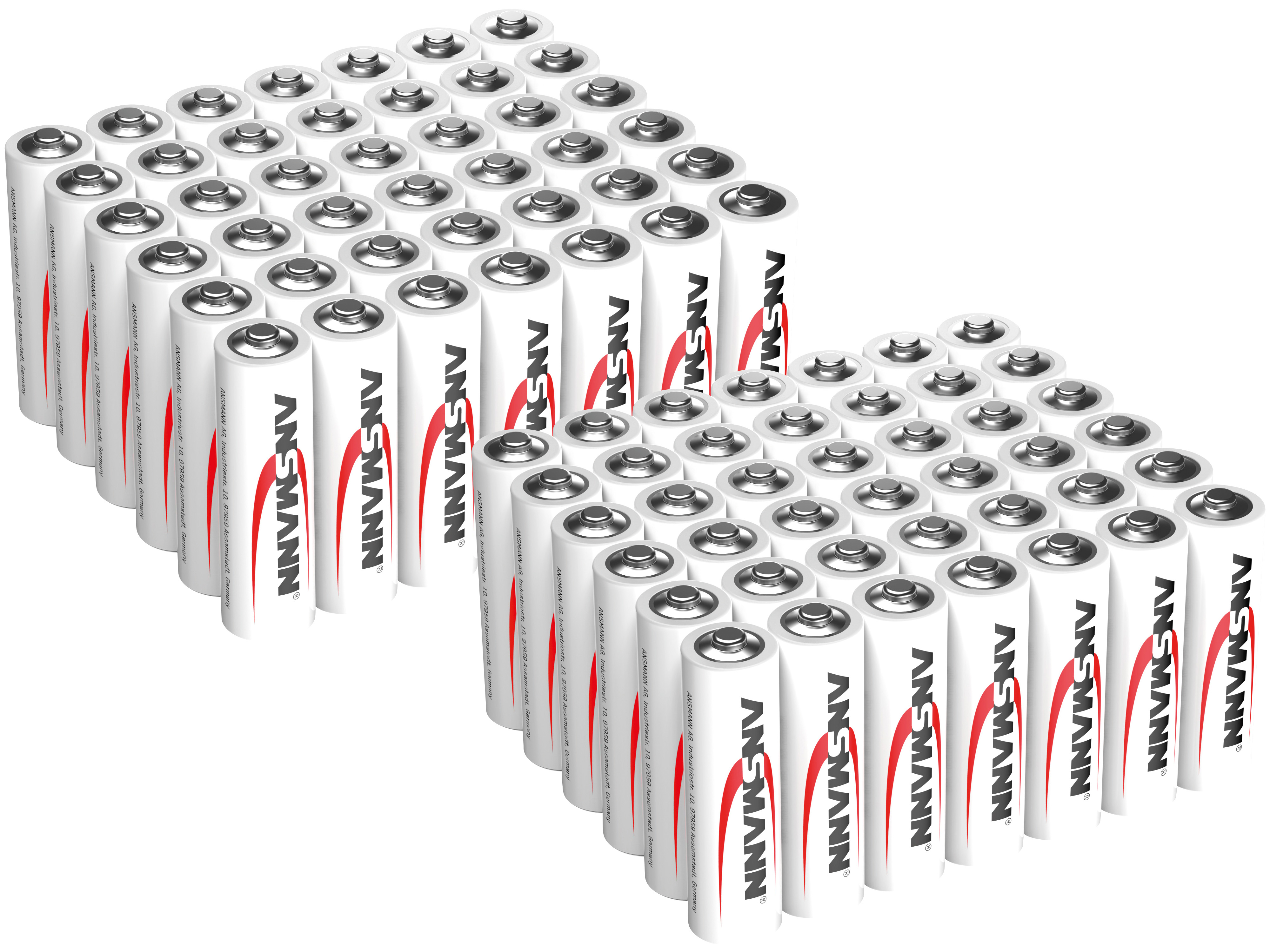 ANSMANN Mignon-Batterie-Set, Alkaline, 84 Stück ANSMANN Mignon-Batterie-Set, Alkaline, 84 Stück