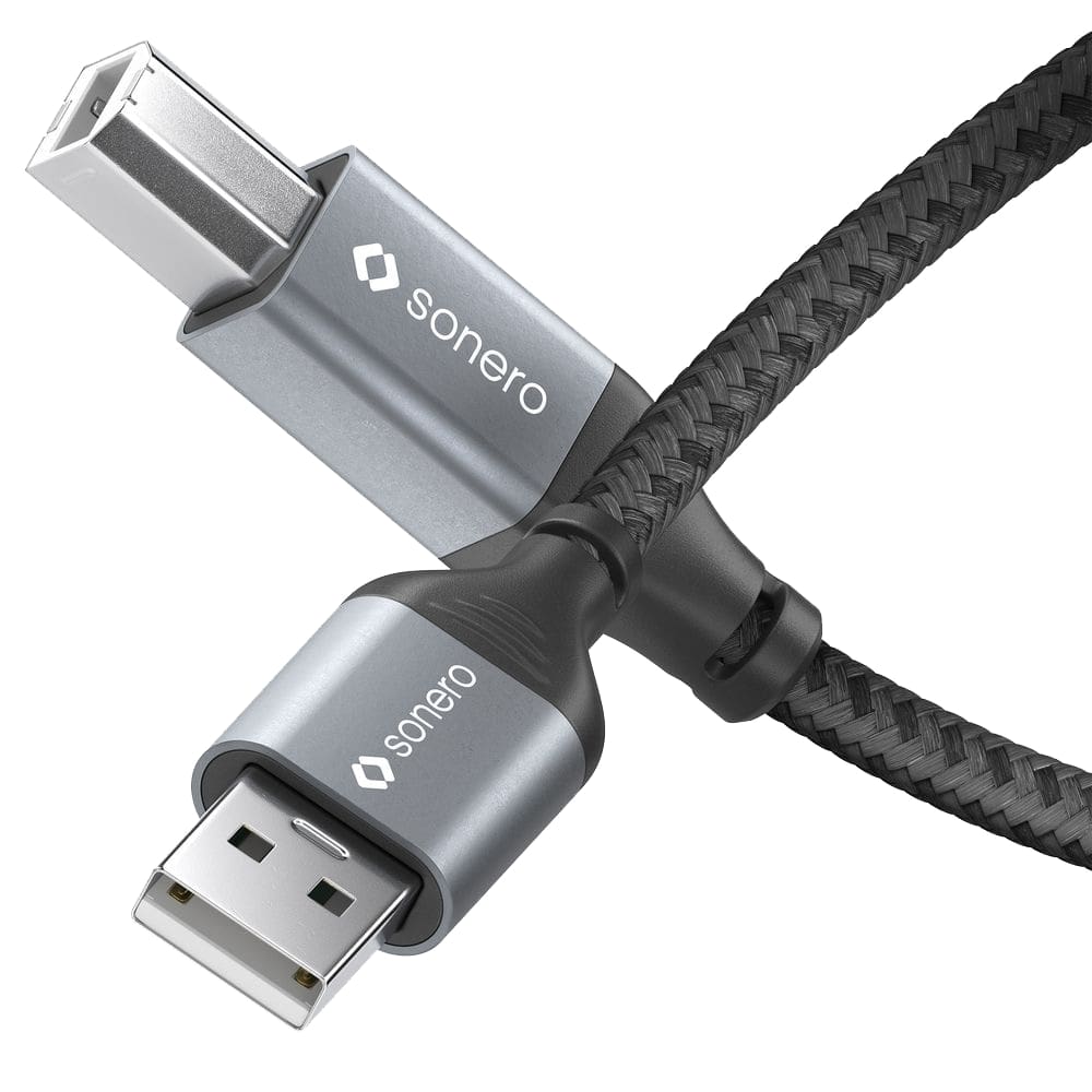 SONERO USB 2.0 Kabel SPC-U010-010 A/B 0,5m grau-schwarz
