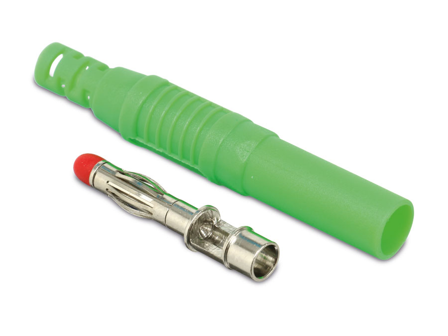 4 mm Labor-Sicherheitsstecker, CAT II, grün 4 mm Labor-Sicherheitsstecker, CAT II, grün