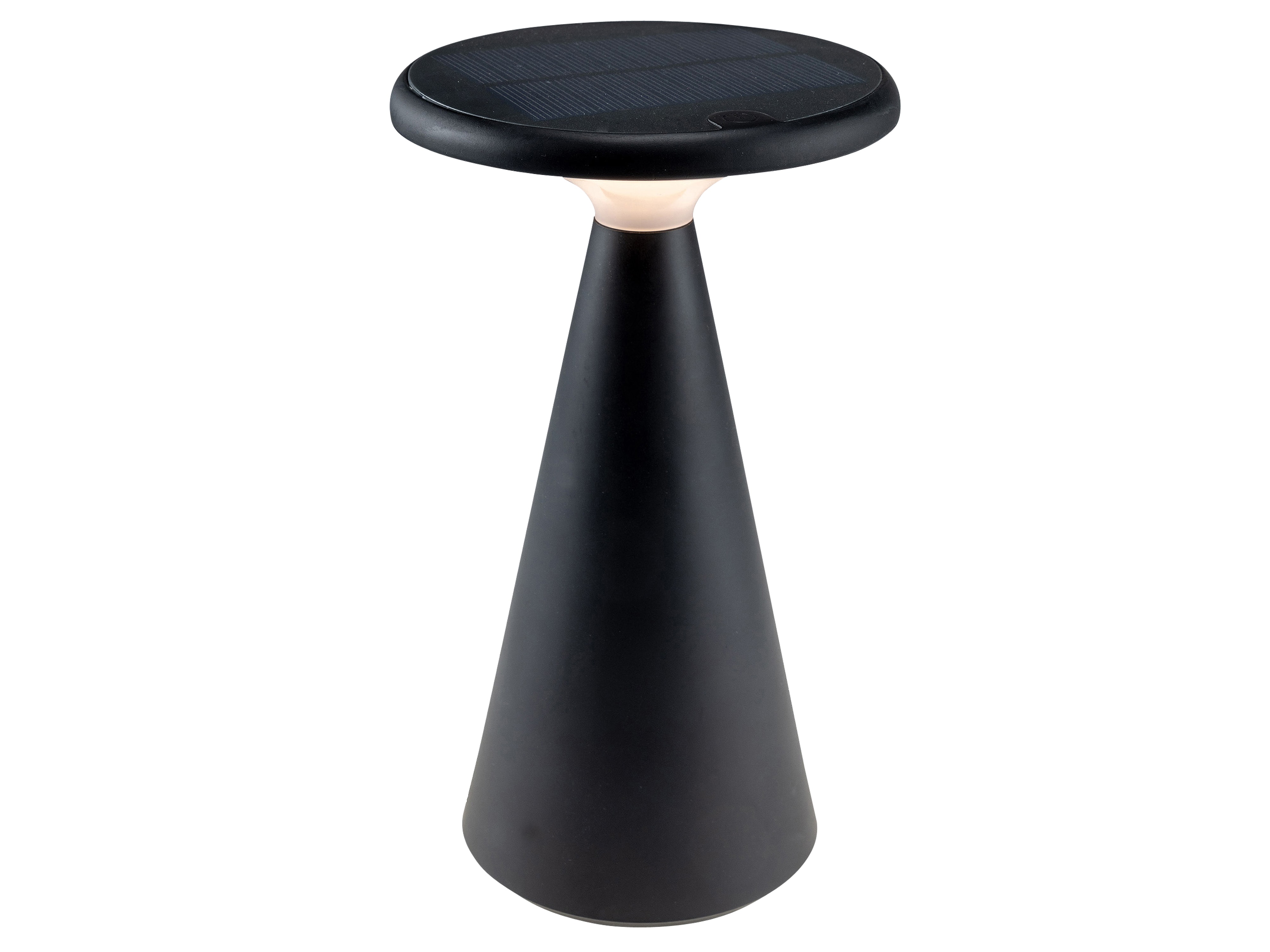 CHILITEC LED Solar Tischleuchte Foco Sol, 2700K, dimmbar, schwarz