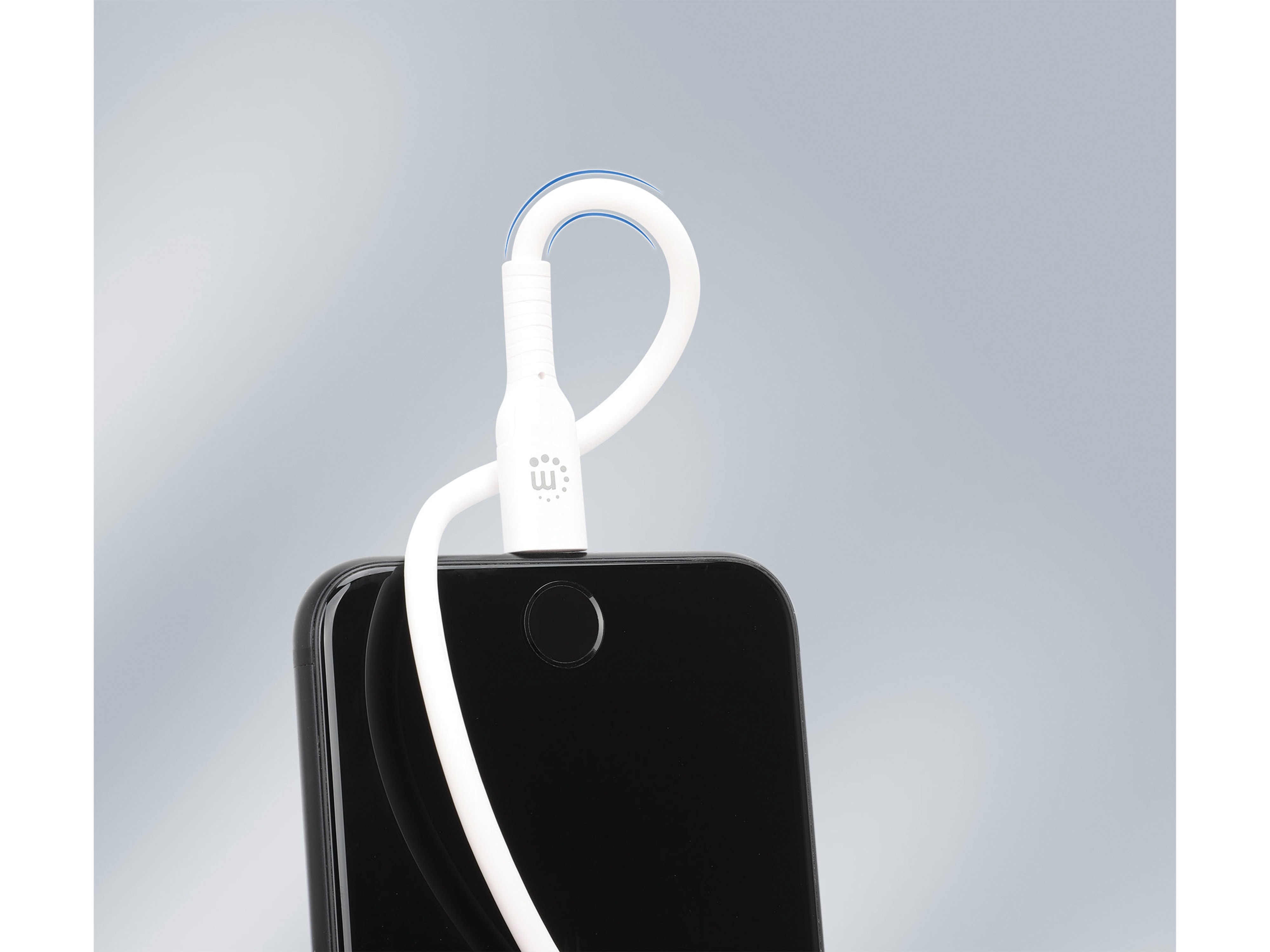 MANHATTAN USB-Daten/Ladekabel, 0,5 m, weiß