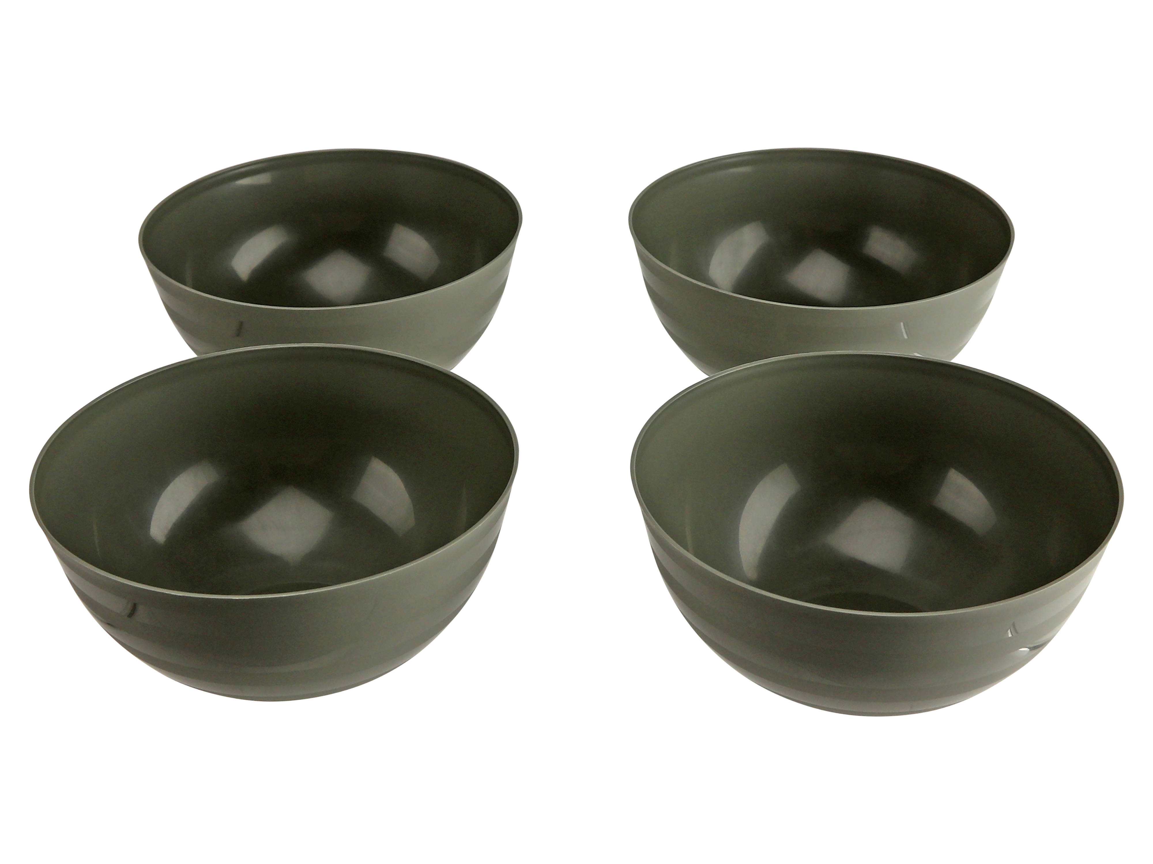 Camping-Schalen, 4-teilig, grau, Ø 140mm