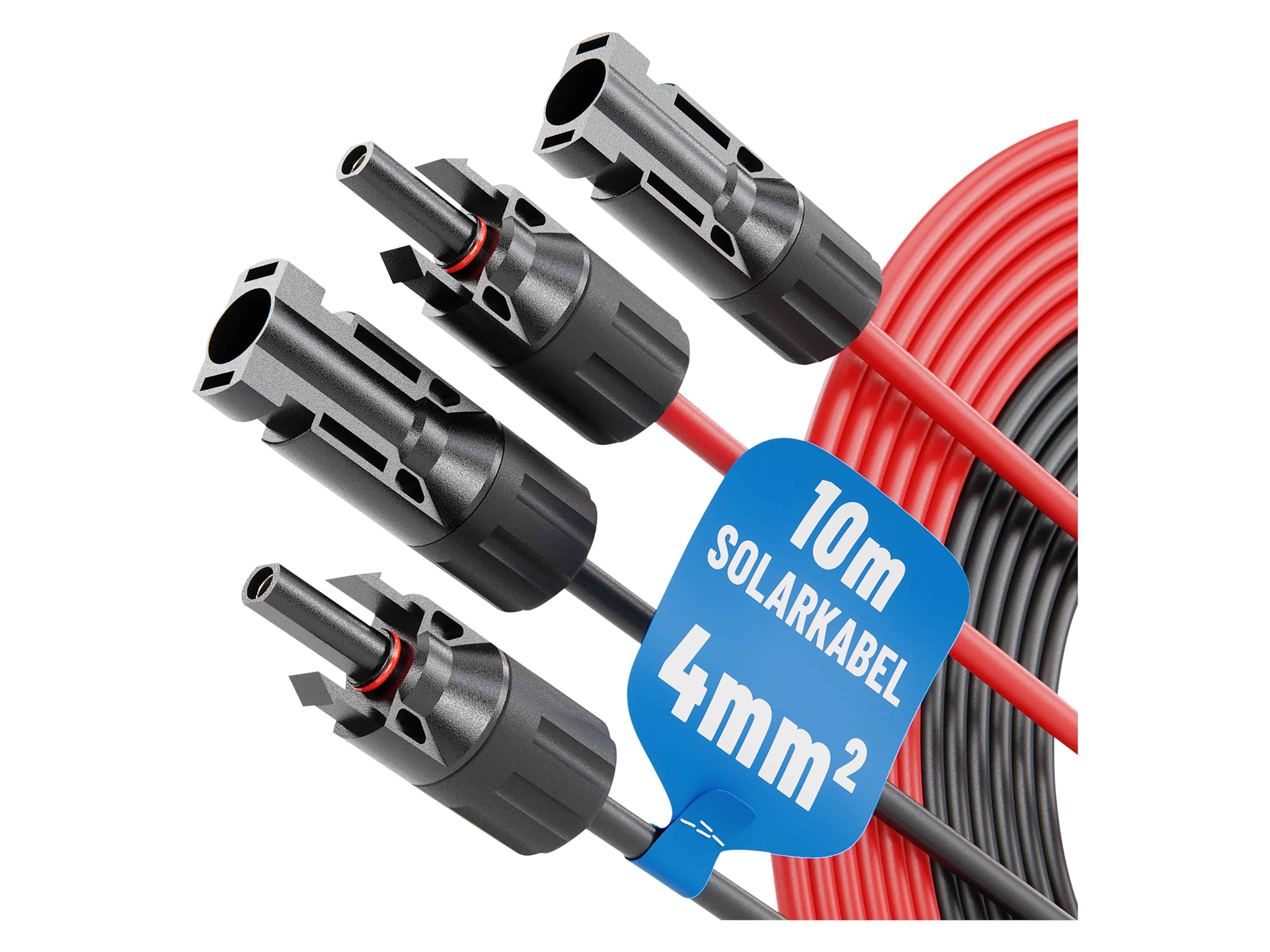 ABSINA Solarkabel-Set 910003, MC4, 2x 10 m, 4 mm²