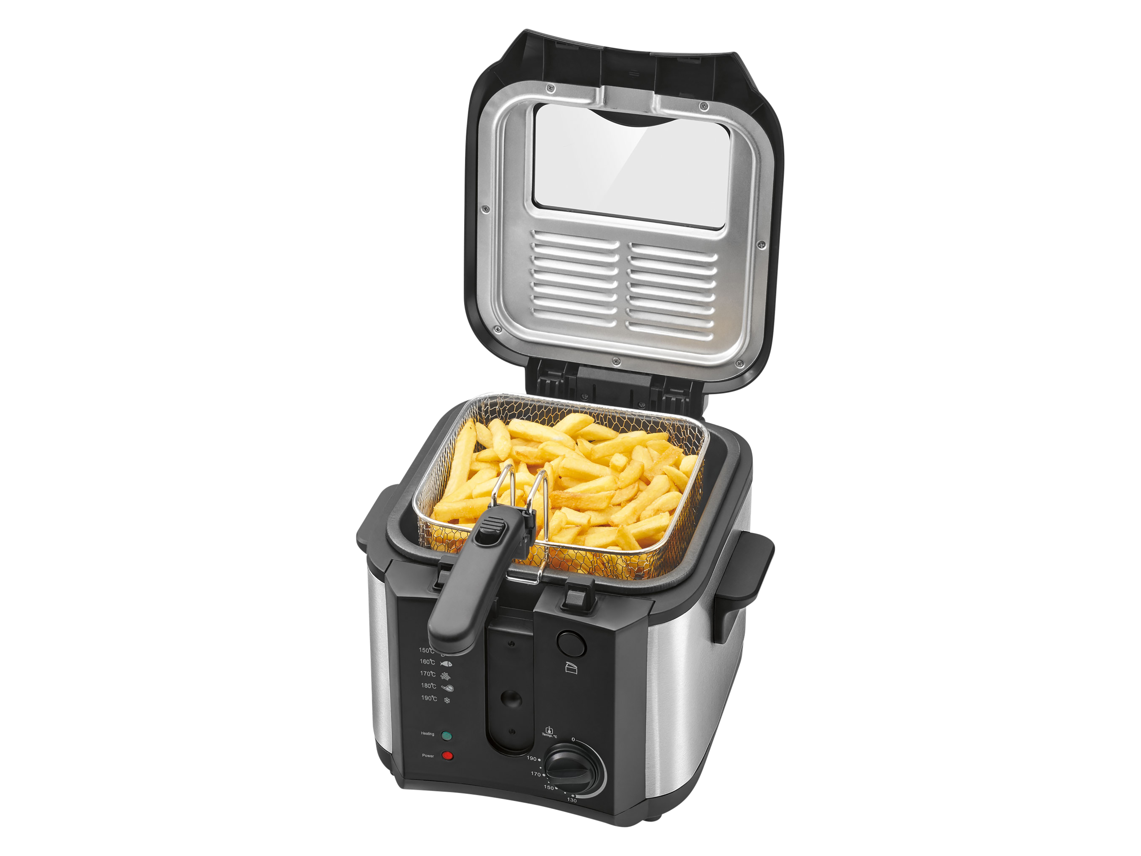 CLATRONIC Fritteuse 2,5L (Öl) FR 3649, antihaftbeschichtet, 1600W, schwarz