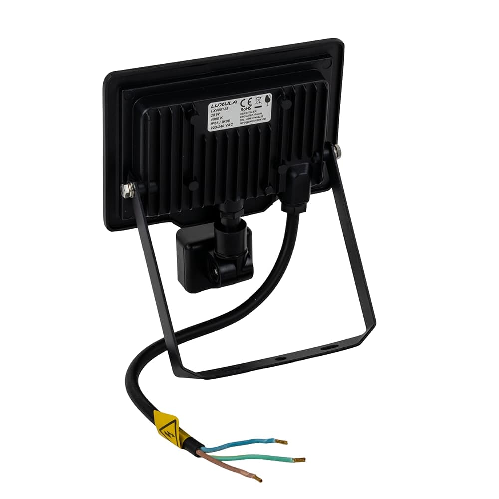 LUXULA LED-Fluter mit Bewegungsmelder, EEK: F, 20W, 2000lm, 3000K, schwarz LUXULA LED-Fluter mit Bewegungsmelder, EEK: F, 20W, 2000lm, 3000K, schwarz