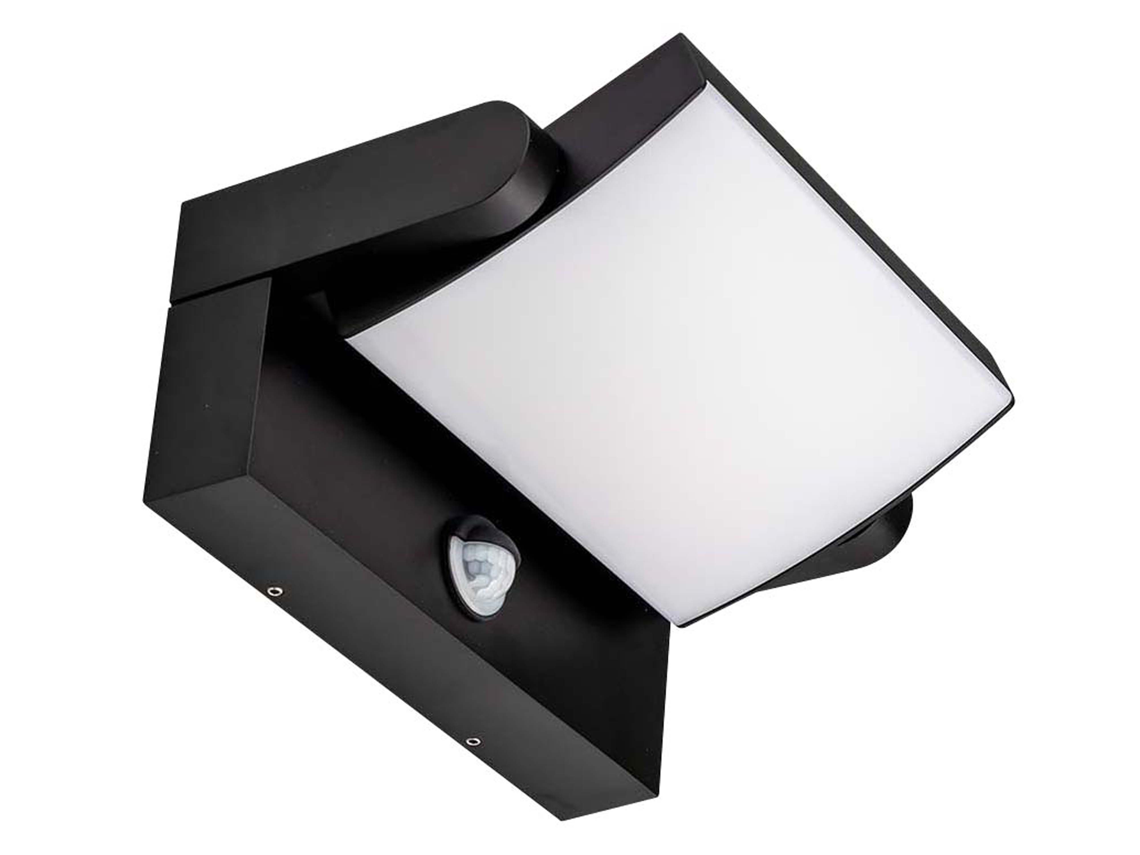 V-TAC LED-Fluter VT-11020S, EEK: E, 17 W, 2520 lm, 3000 K, Sensor, schwarz