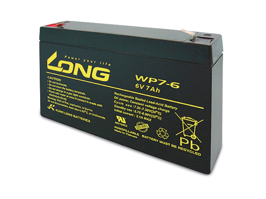 KUNG LONG Blei-Akkumulator WP7-6, 6 V-/7 Ah KUNG LONG Blei-Akkumulator WP7-6, 6 V-/7 Ah