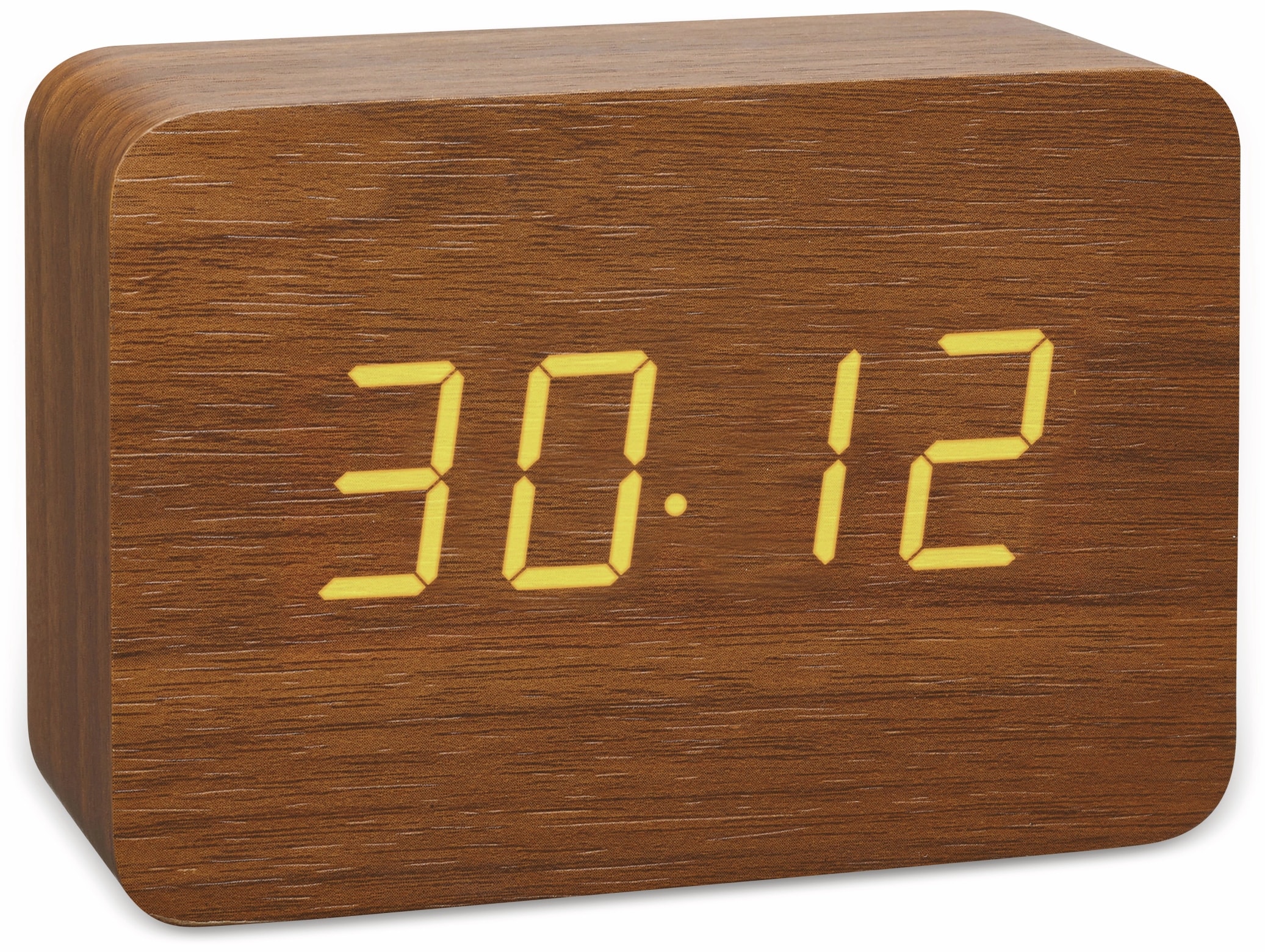 TFA Digitaler Funkwecker Clocco, braun, orangene LED TFA Digitaler Funkwecker Clocco, braun, orangene LED