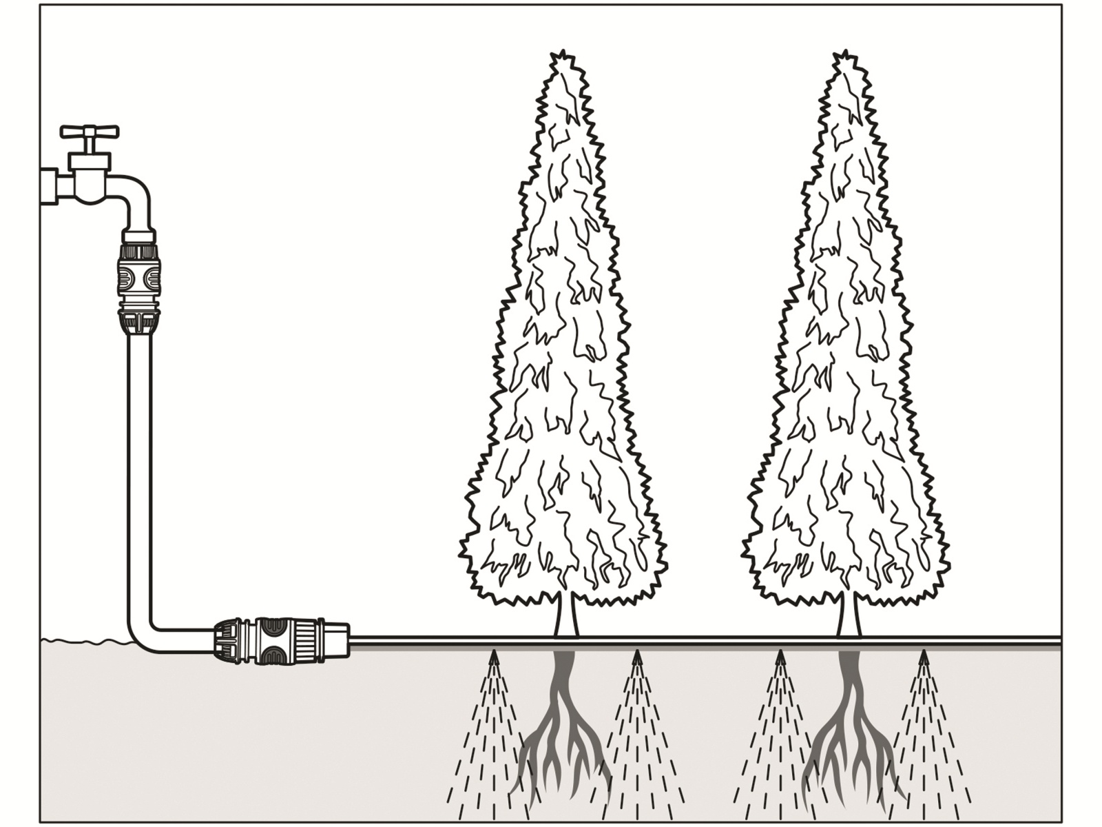 GARDENA Schlauch-Regner 1998-20, 15 m, grün