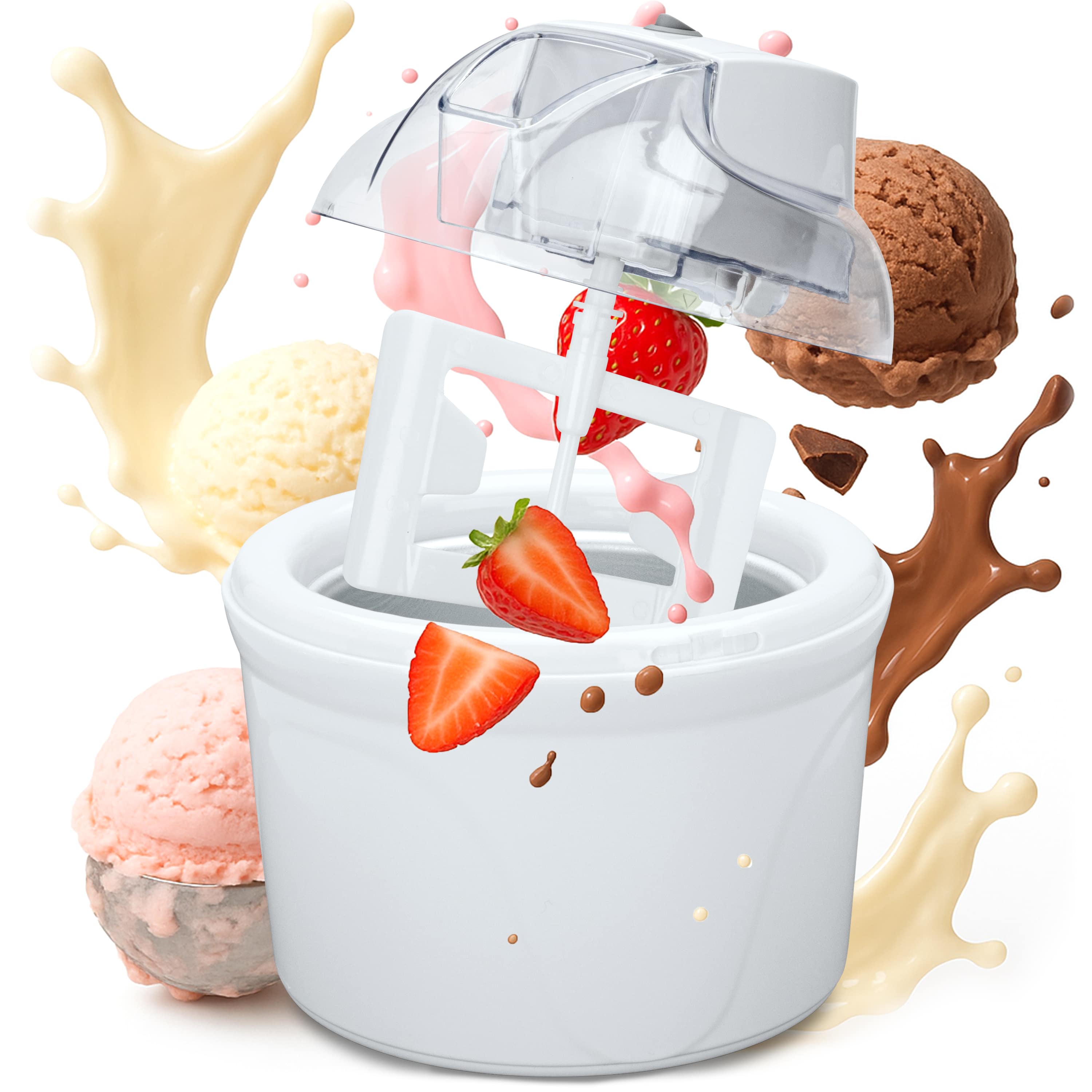 CLATRONIC Eismaschine ICM 3764, 1,5L, mit Kältespeicher, inkl. Rezepten