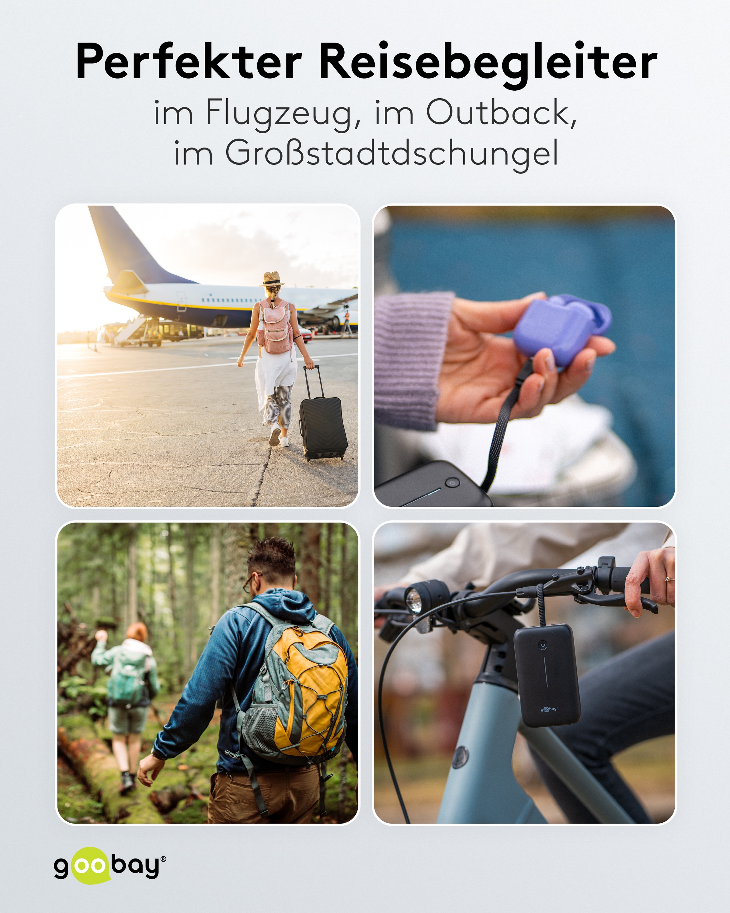 GOOBAY USB Powerbank 76252, 20.000mAh, 30 W, USB-A, 2x USB-C, schwarz