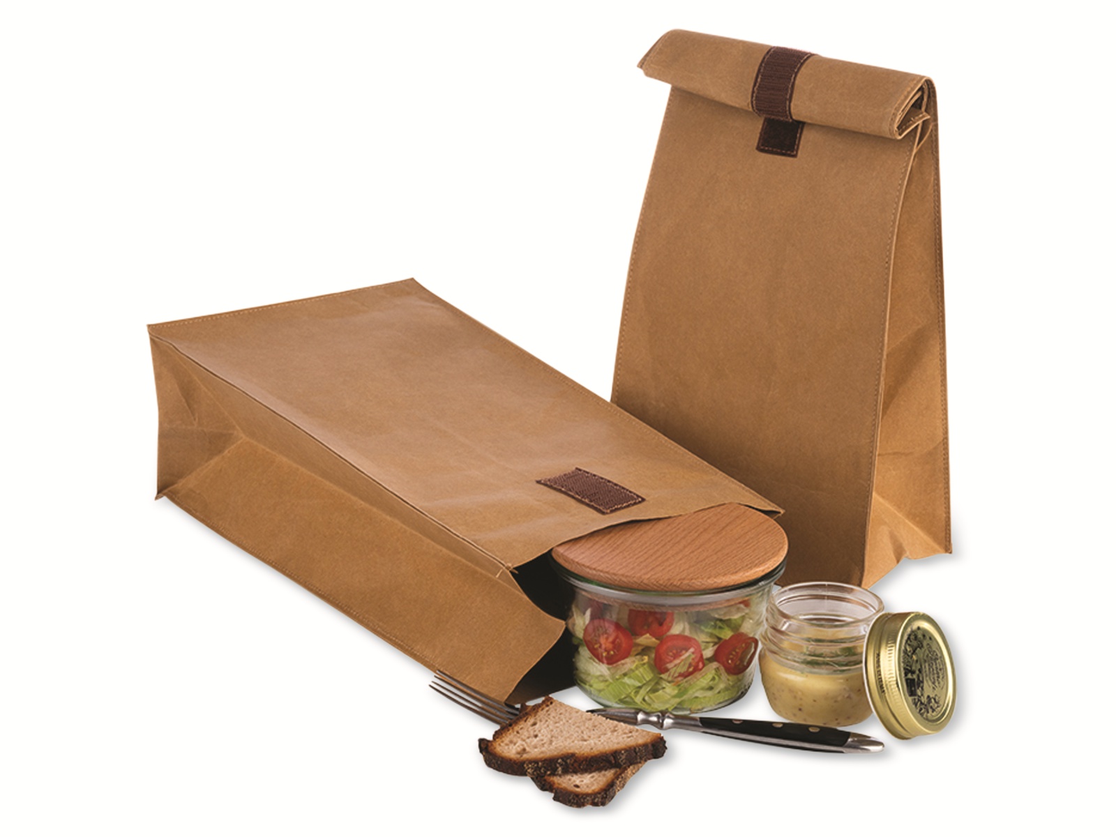 APS GERMANY Lunchbag-Set APS, 16x10 cm, H: 32 cm, 70% Naturfaser, 30% Kunstharz, 2 Stück