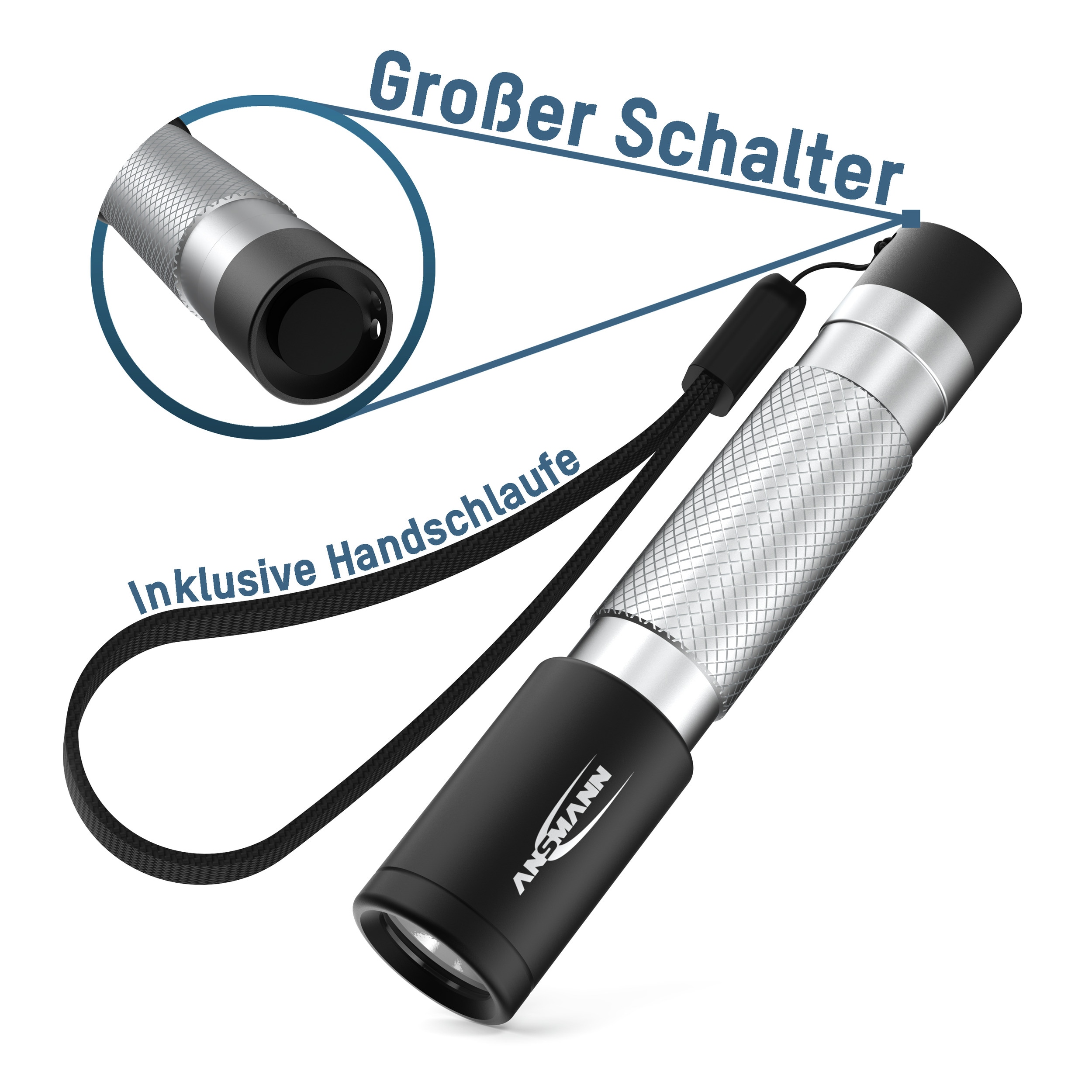 ANSMANN LED-Taschenlampe Daily Use 70B, 70 lm, batteriebetrieben