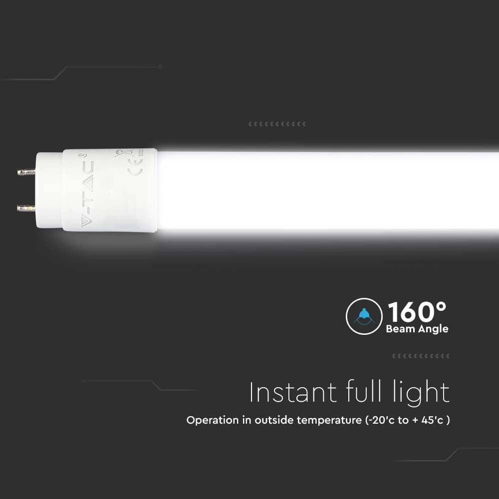 V-TAC LED-Röhre VT-062, T8, G13, EEK: E, 7,5 W, 850 lm, 6500 K, 600 mm V-TAC LED-Röhre VT-062, T8, G13, EEK: E, 7,5 W, 850 lm, 6500 K, 600 mm