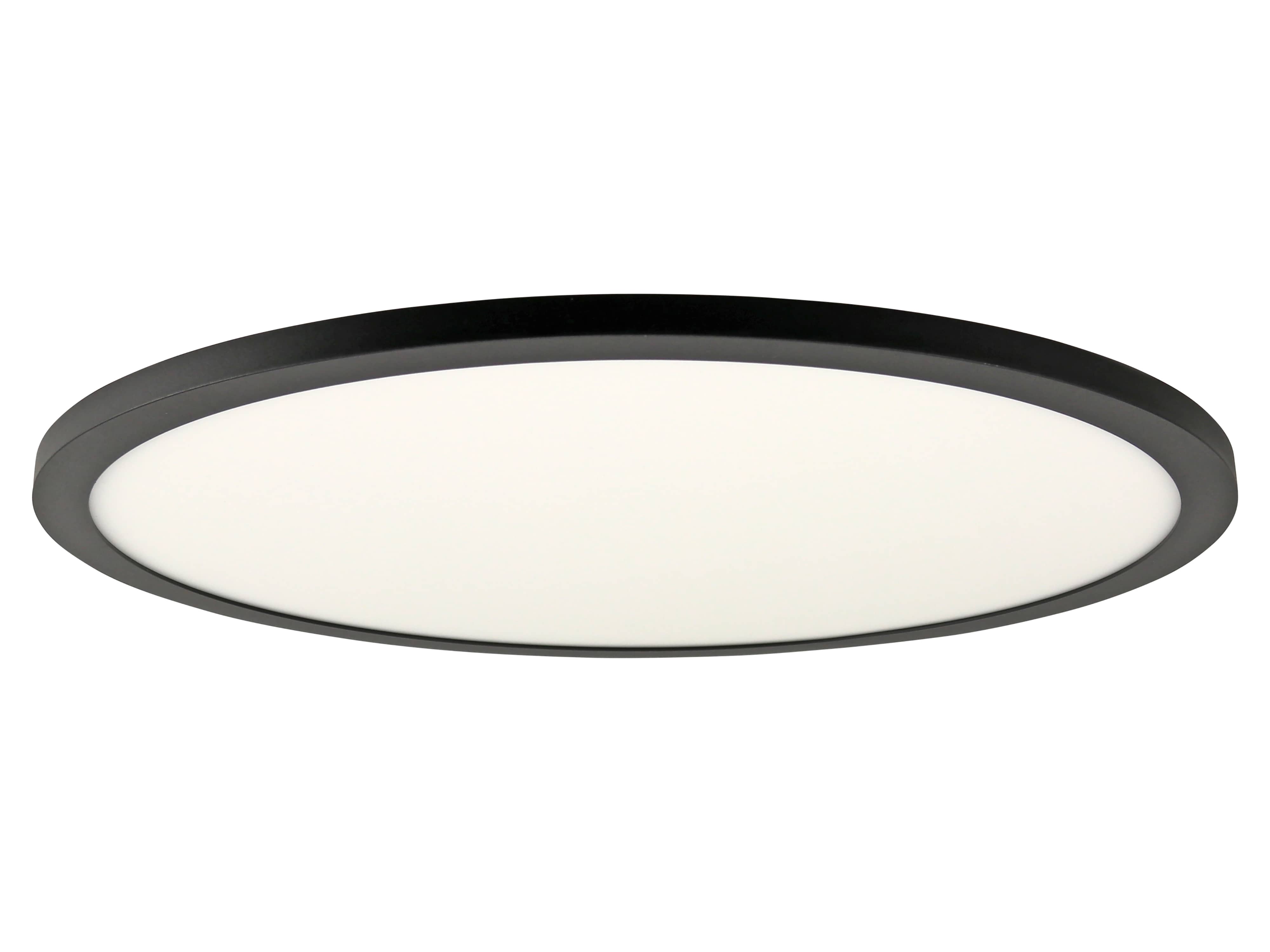 LED-Deckenleuchte, 23,5 W, CCT, 1600 lm, 2700...5000 K, IP44, schwarz
