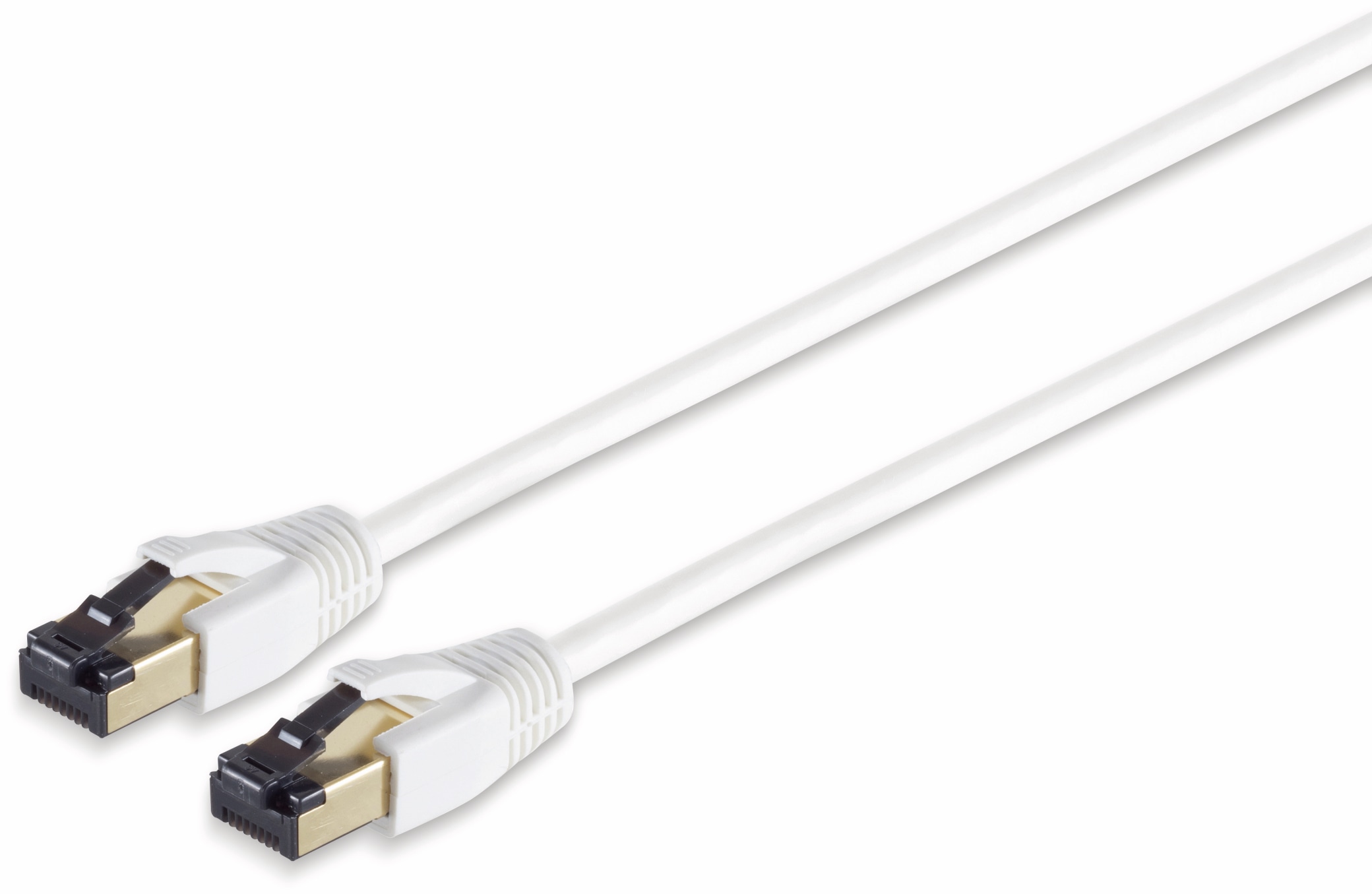 S-IMPULS Patchkabel CAT 8.1, F/FTP, LSZH, weiß, 5,0 m