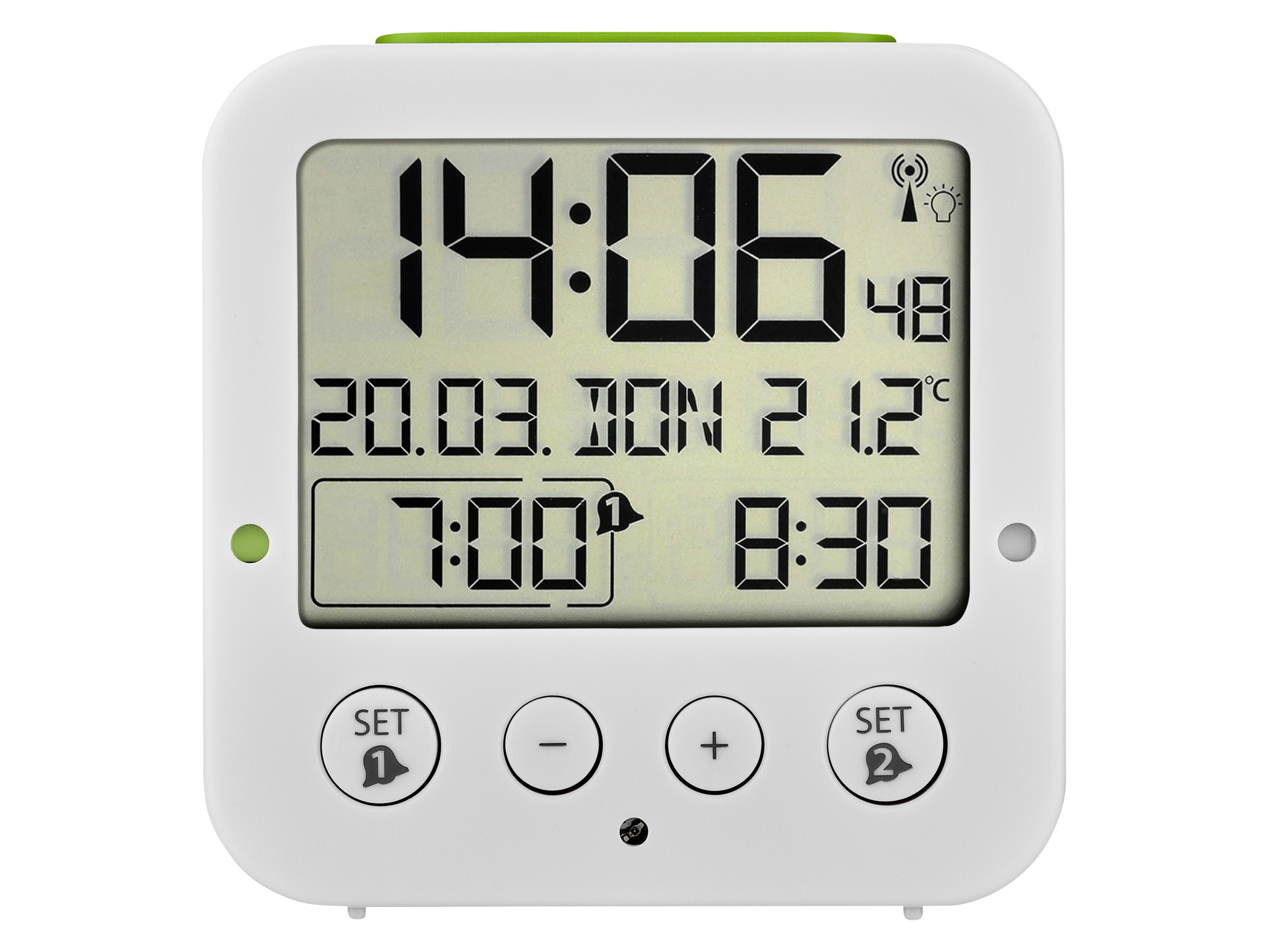 TFA Digitaler Funkwecker 60.2528.02, mit Temperatur BINGO