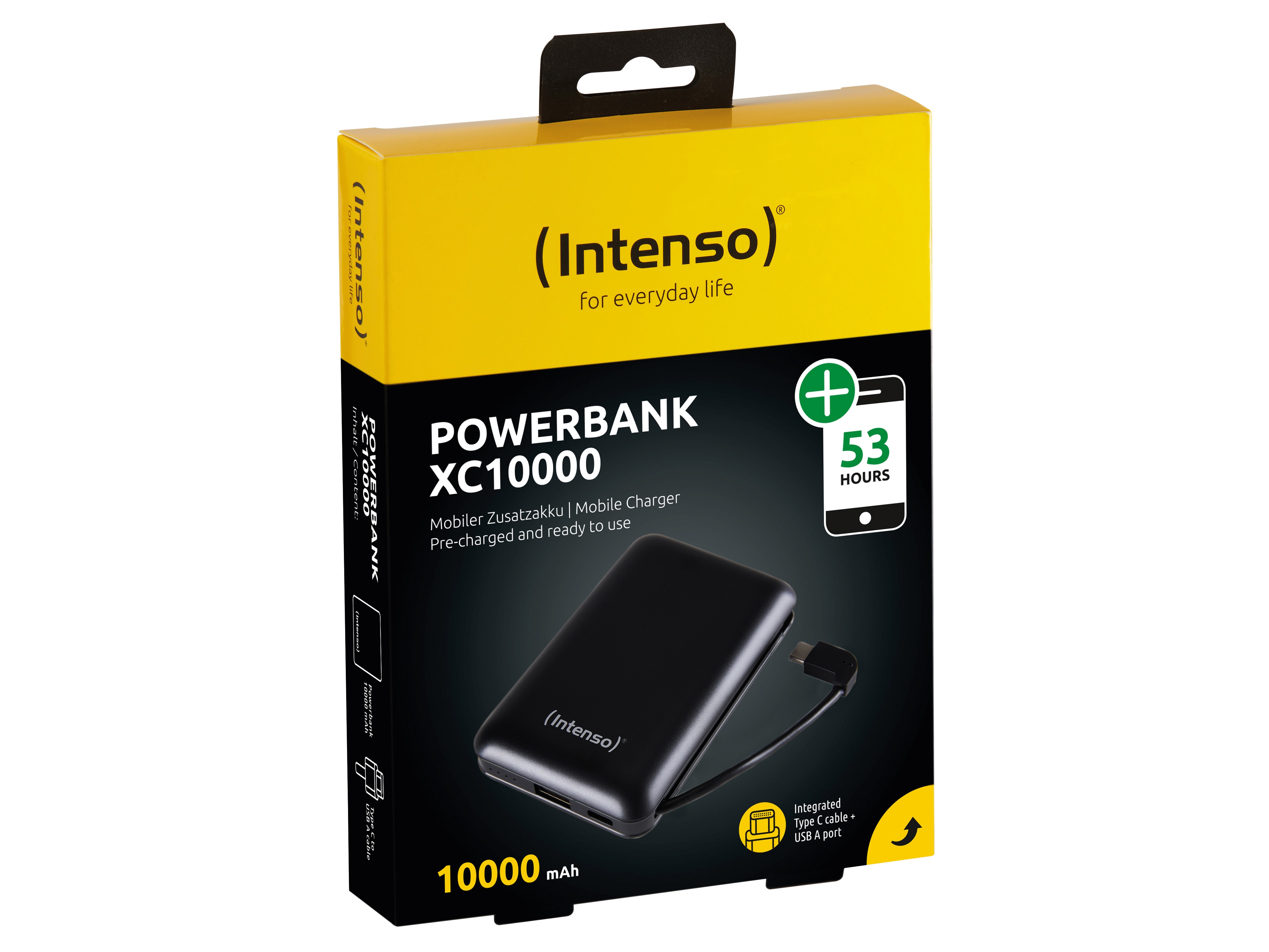 INTENSO USB Powerbank 7314530 XC 10000, 10.000 mAh, schwarz