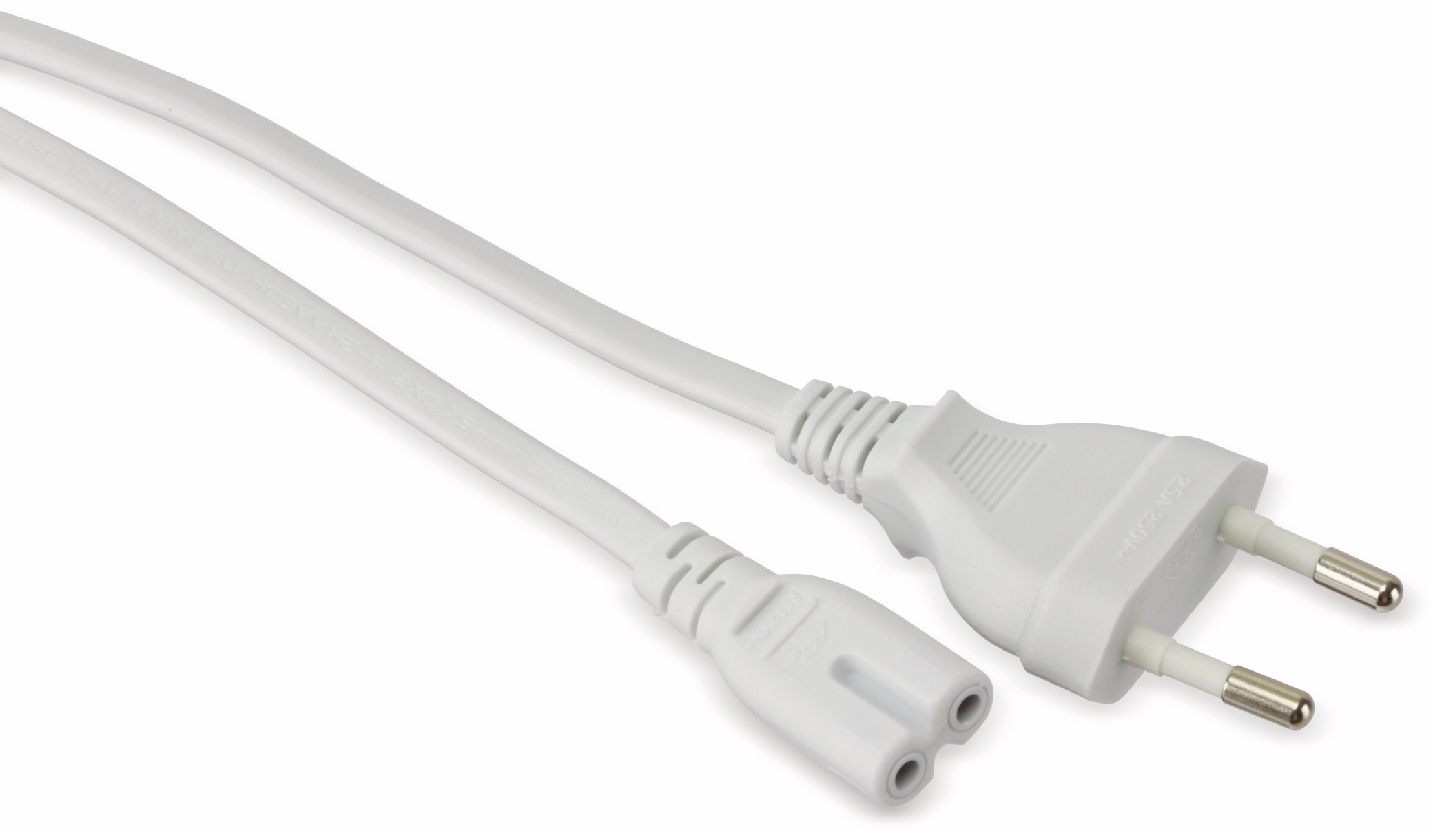 Euro-Netzkabel mit Doppelnutkupplung, 1 m Euro-Netzkabel mit Doppelnutkupplung, 1 m
