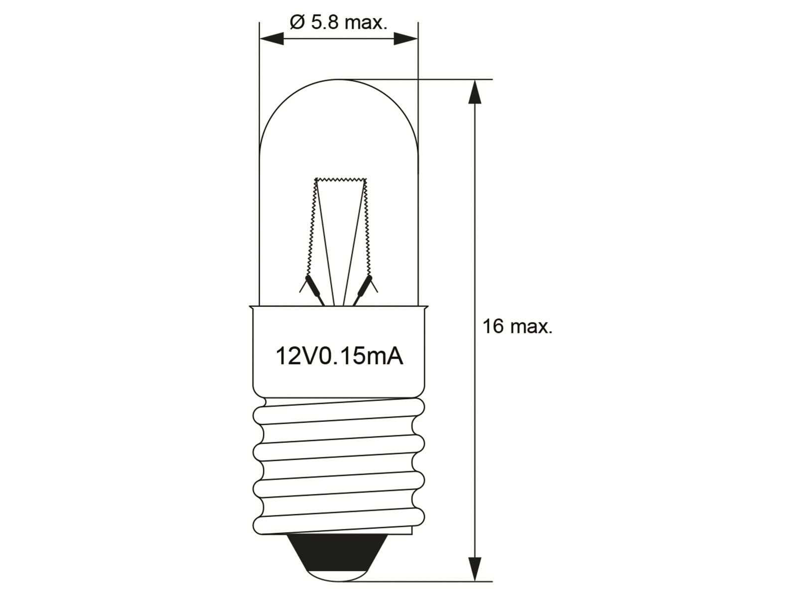 GOOBAY Röhrenlampe, 9524, T5, E5,5, 12 V, 1.8 W