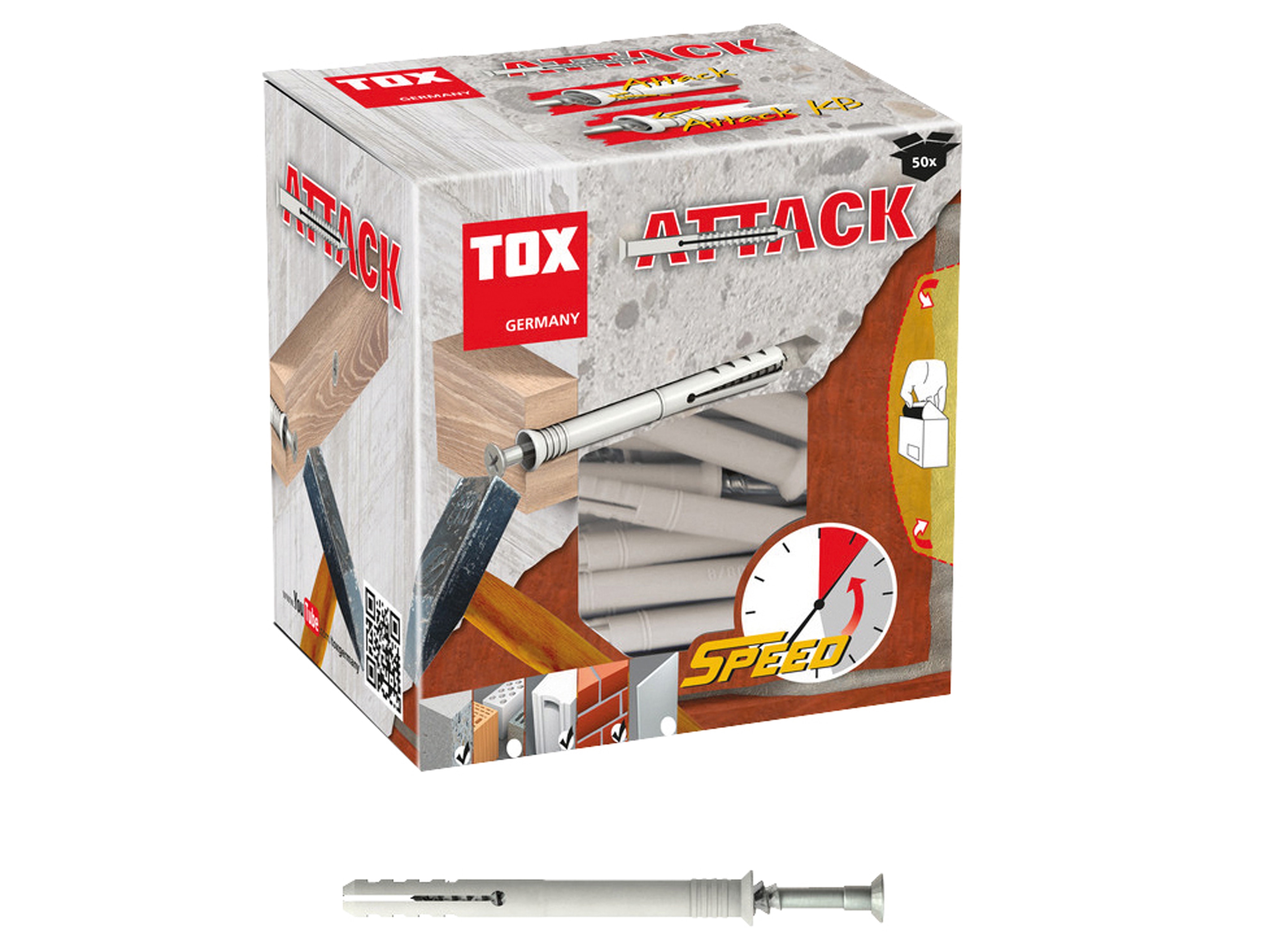 TOX Nageldübel Attack, 8x100 mm, 50 Stück TOX Nageldübel Attack, 8x100 mm, 50 Stück
