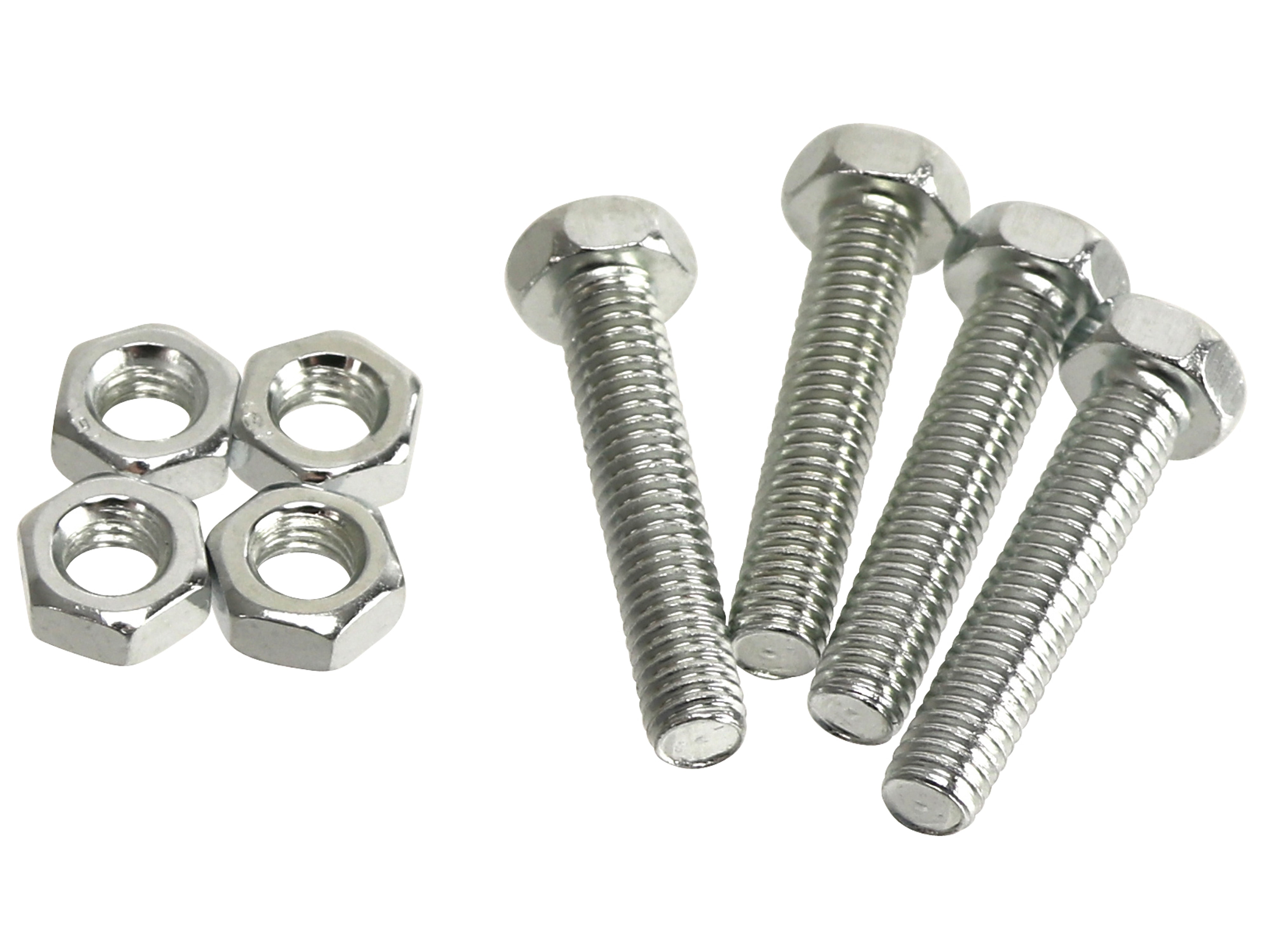 MASTERPROOF Gewindeschrauben M6x30 mit Muttern, 4 Stück MASTERPROOF Gewindeschrauben M6x30 mit Muttern, 4 Stück