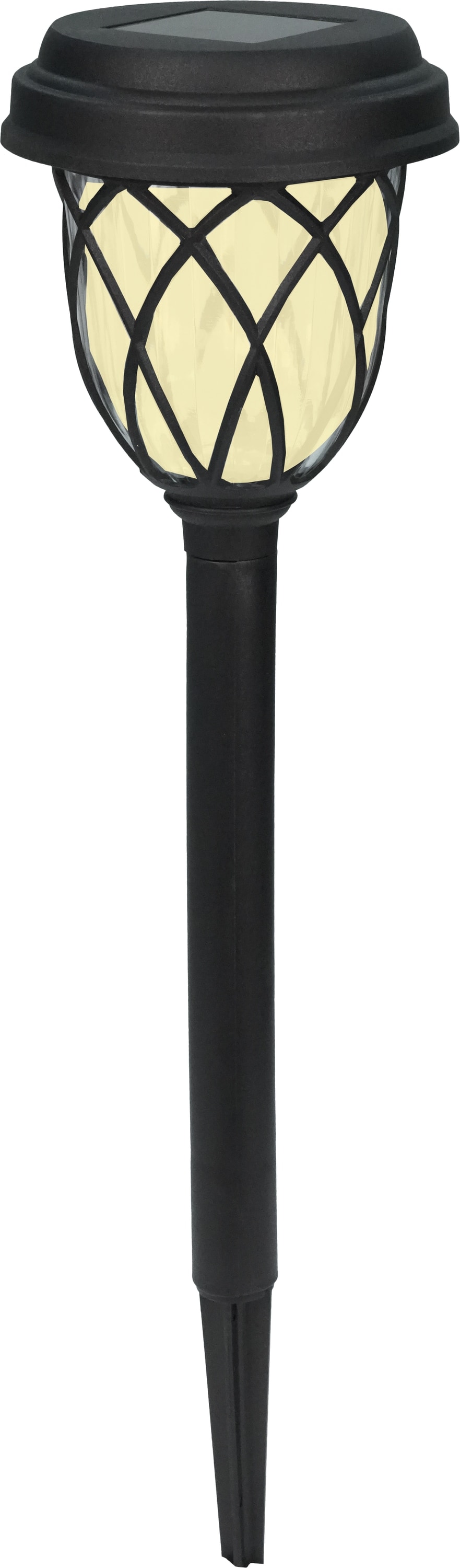 BLULAXA Solar LED-Gartenleuchte 51018, 3000K, IP44, schwarz