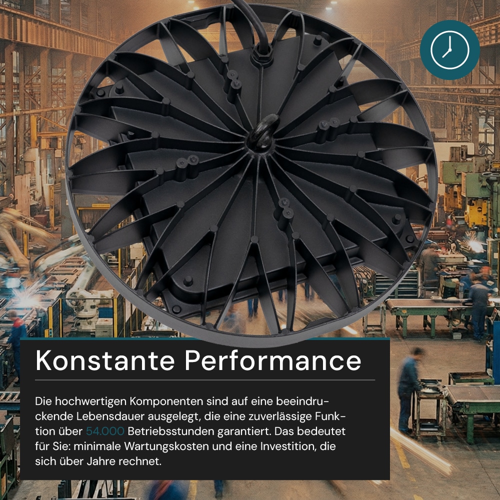 LUXULA LED-Highbay-Leuchte, UFO, EEK: F, 100W, 10000lm, 5000K