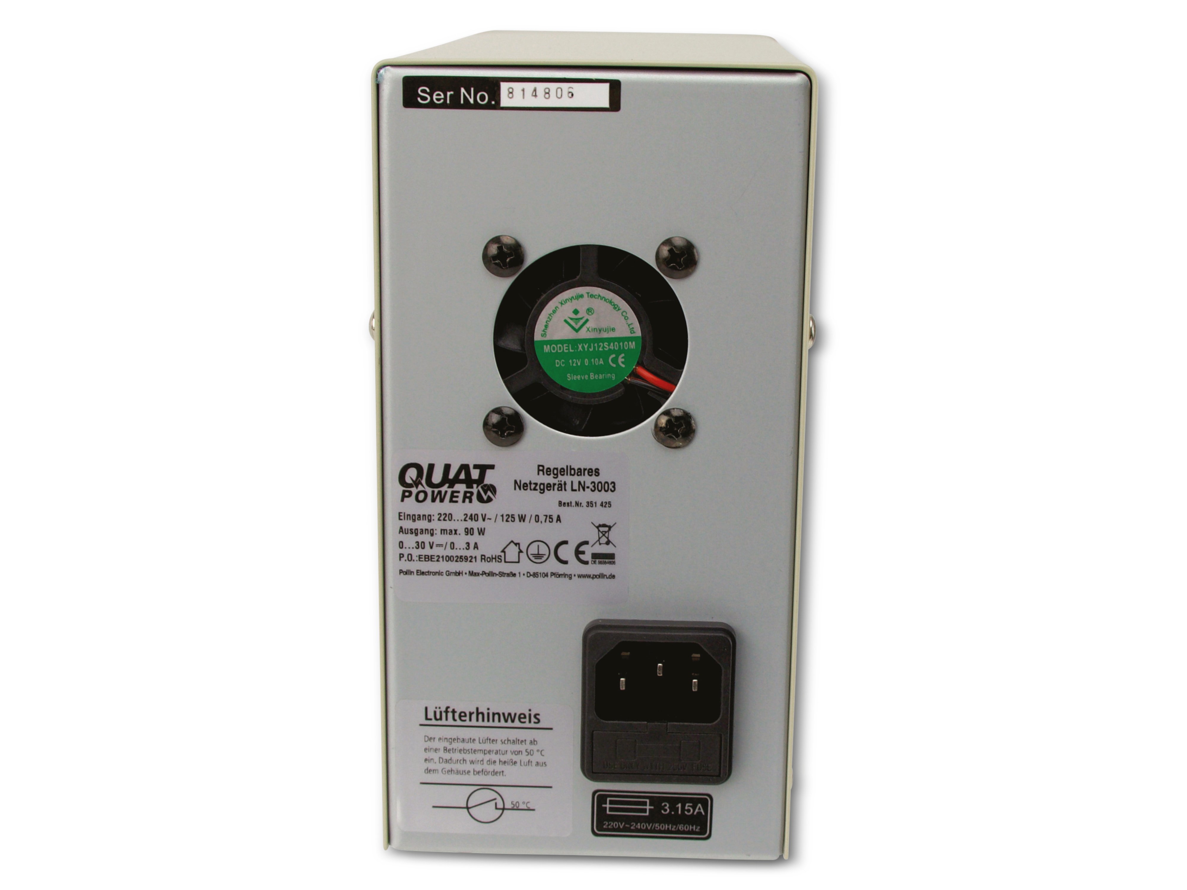 QUATPOWER Regelbares Labornetzgerät LN-3003, 0...30 V-/0...3 A QUATPOWER Regelbares Labornetzgerät LN-3003, 0...30 V-/0...3 A