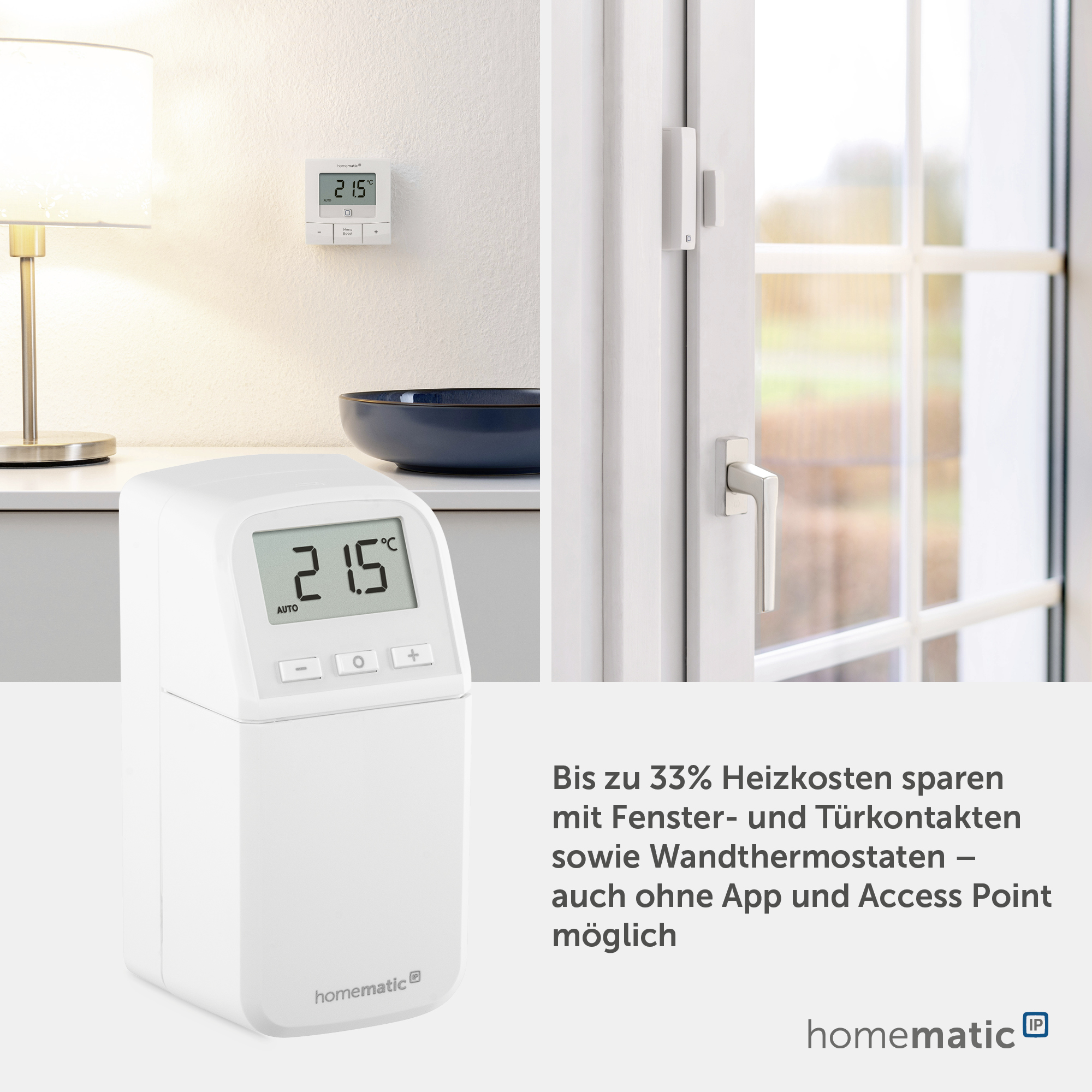 HOMEMATIC IP 157681A0, Heizkörperthermostat kompakt plus