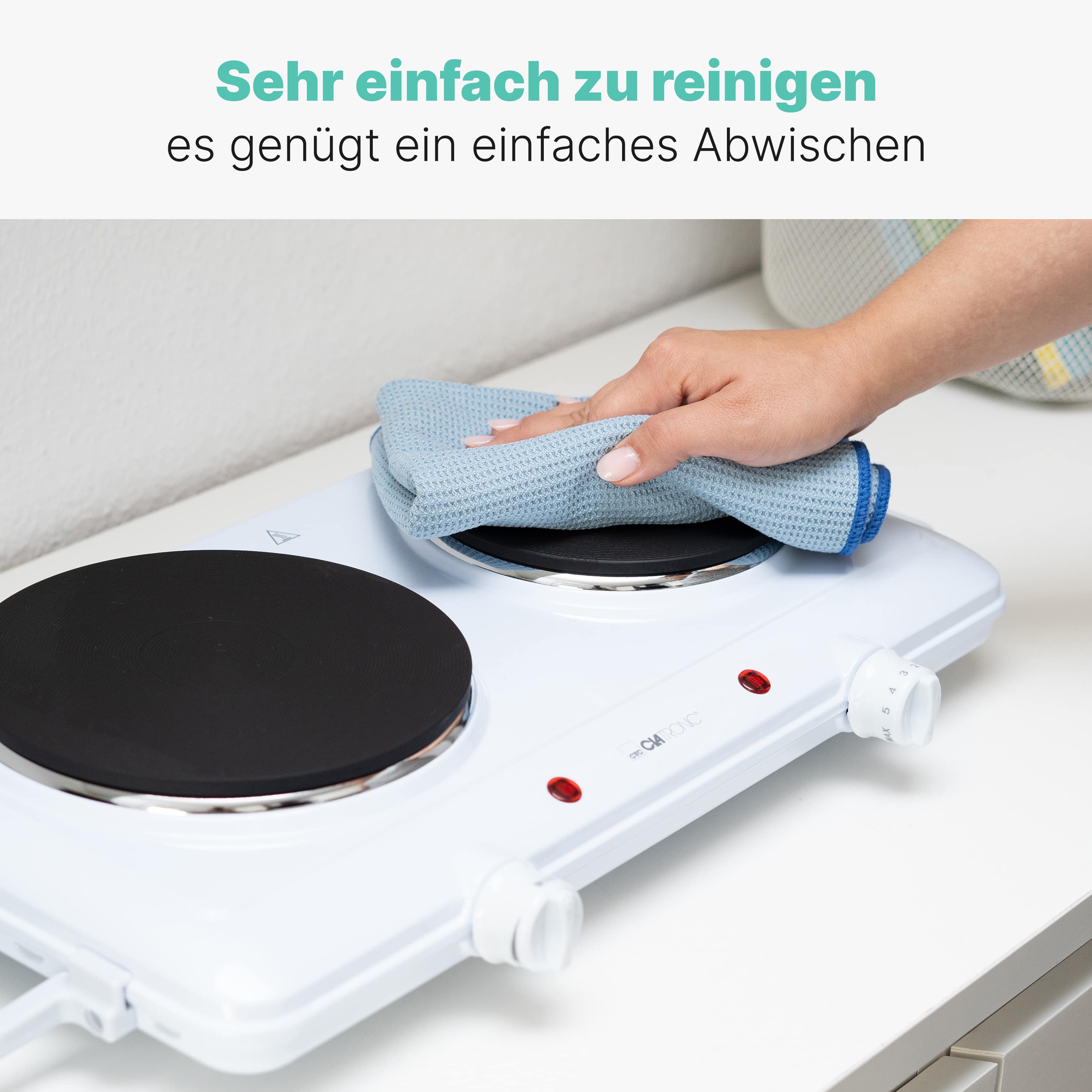 CLATRONIC Doppelkochplatte DKP 3583, 1x Ø180mm, 1500W, 1x Ø150mm, 1000W, weiß CLATRONIC Doppelkochplatte DKP 3583, 1x Ø180mm, 1500W, 1x Ø150mm, 1000W, weiß