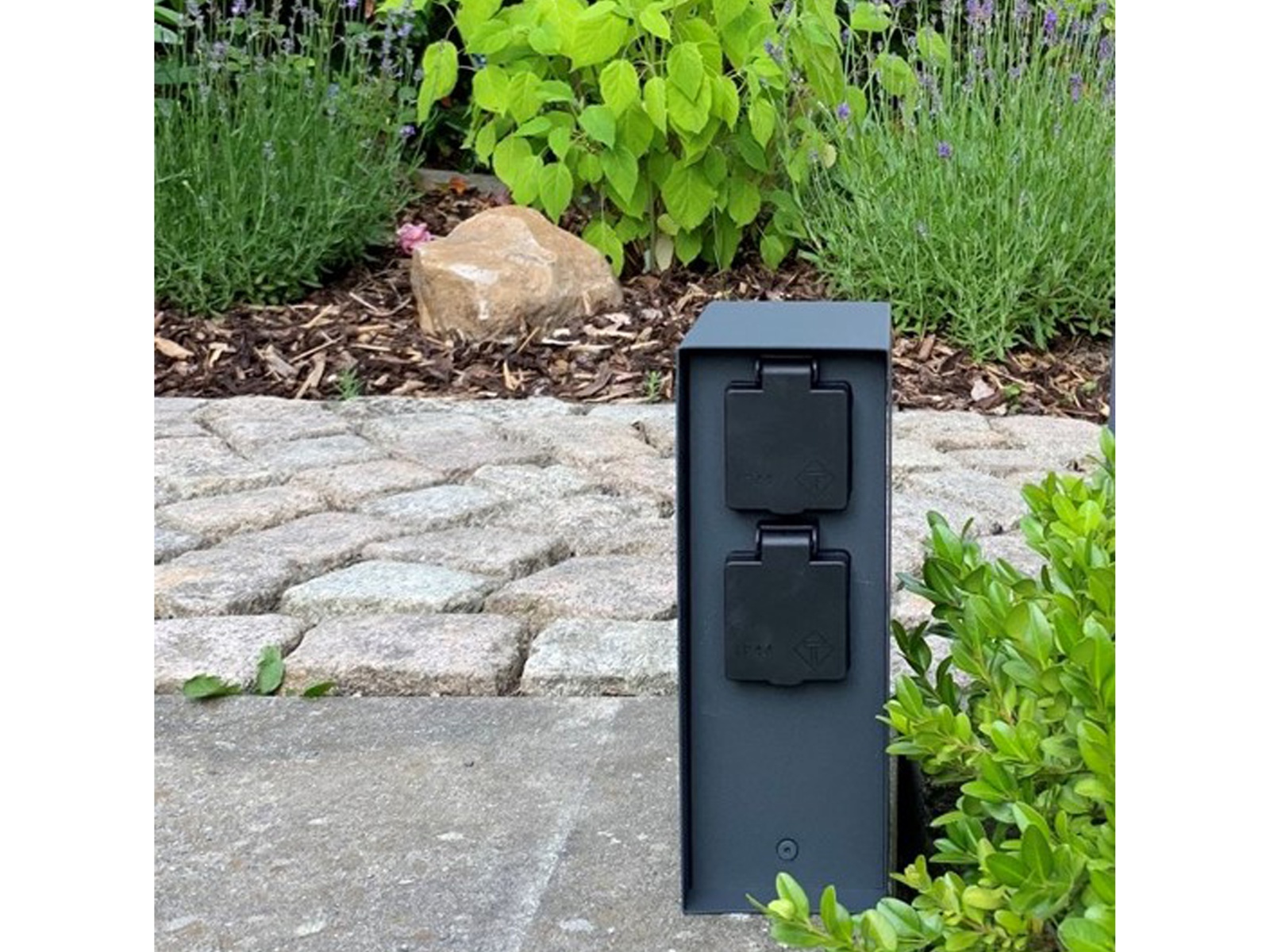 BOLD POWER Steckdosensäule Orio 10038, 4-fach, IP44, anthrazit