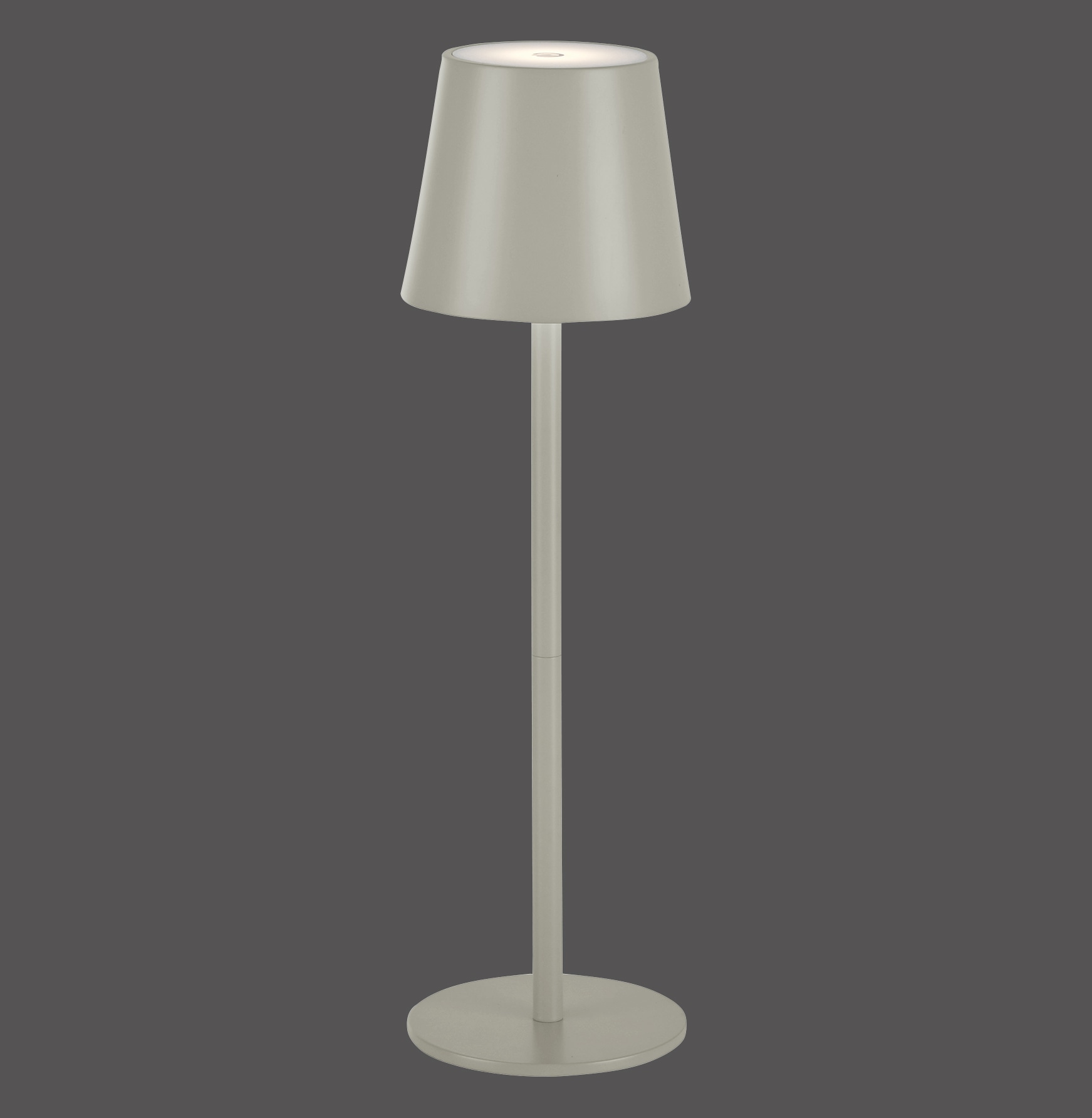 JUST LIGHT LED-Akku-Tischleuchte 19250-40 grau-beige, 2,5 W, 320 lm, 3000 K, IP54