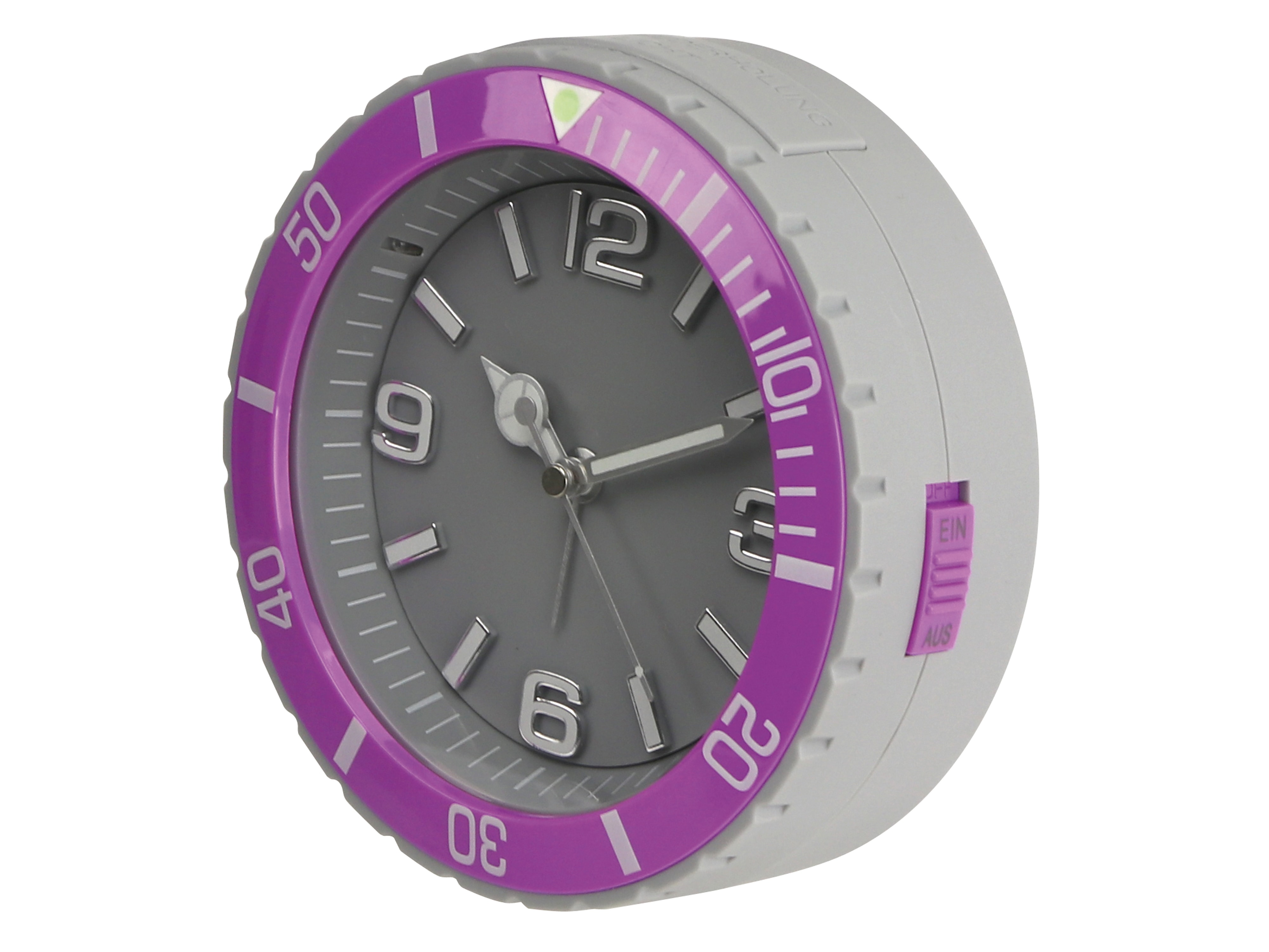 Wecker, COLOUR TIME, Ø13cm, grau/rosa, B-Ware