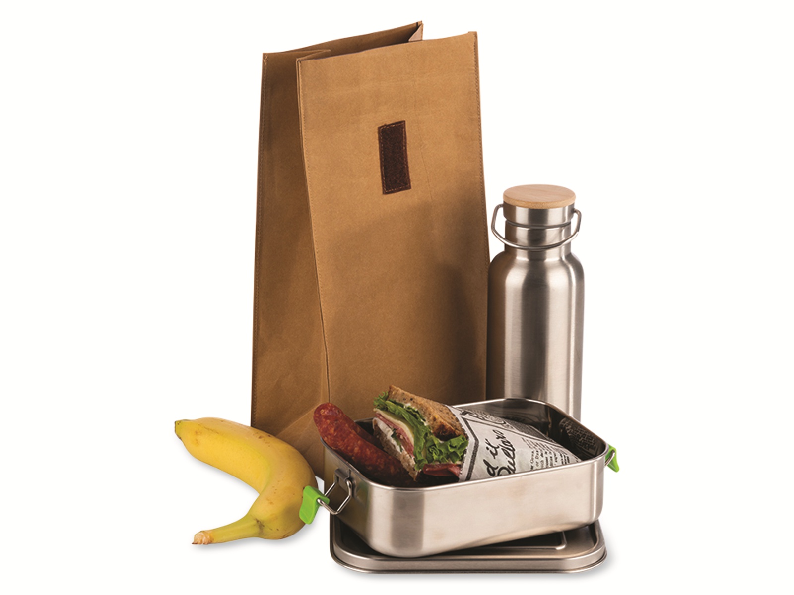 APS GERMANY Lunchbag-Set APS, 16x10 cm, H: 32 cm, 70% Naturfaser, 30% Kunstharz, 2 Stück