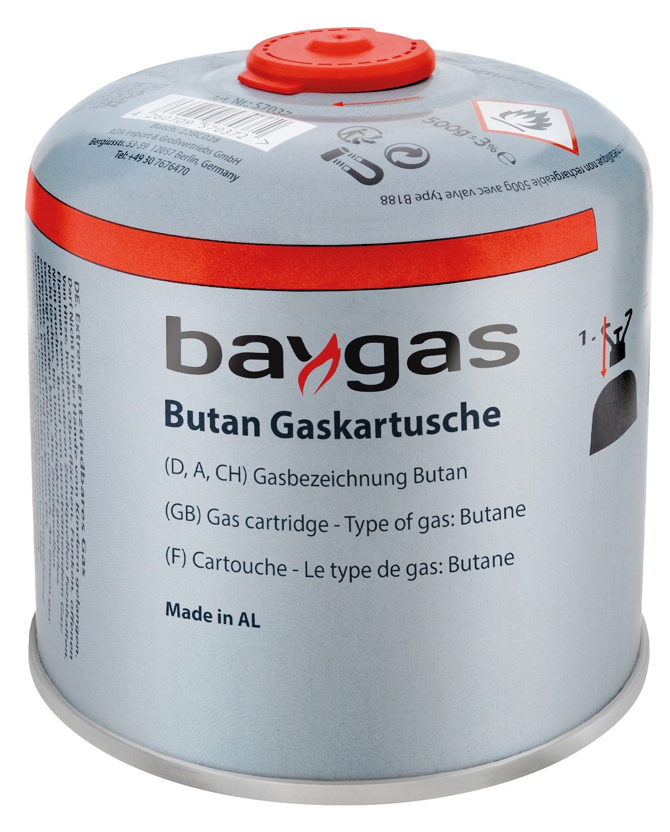 Gaskartusche Butan Mit Schraubventil 300g Für Gaskocher Und Gasbrenne