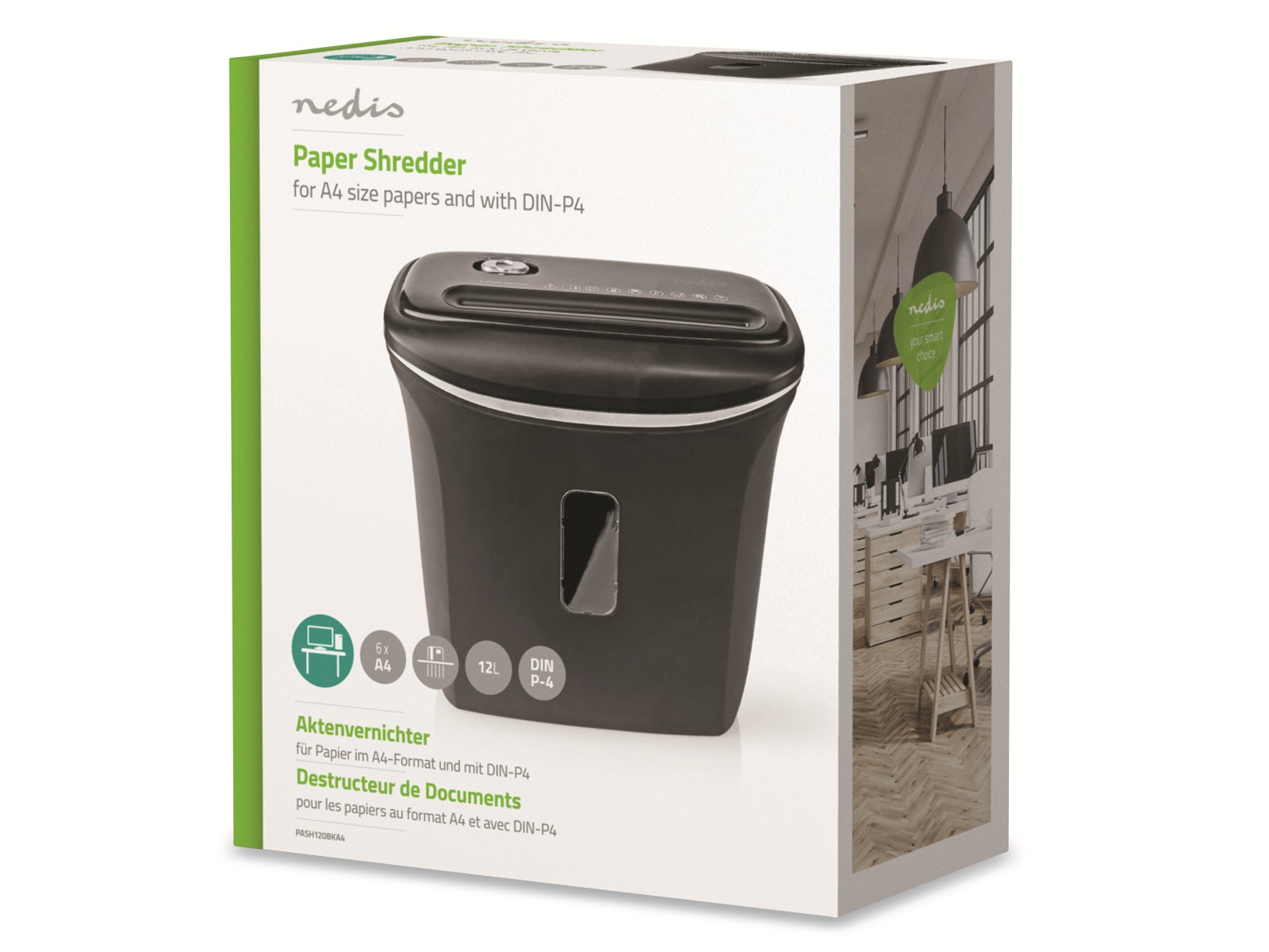 NEDIS Aktenvernichter PASH120BKA4